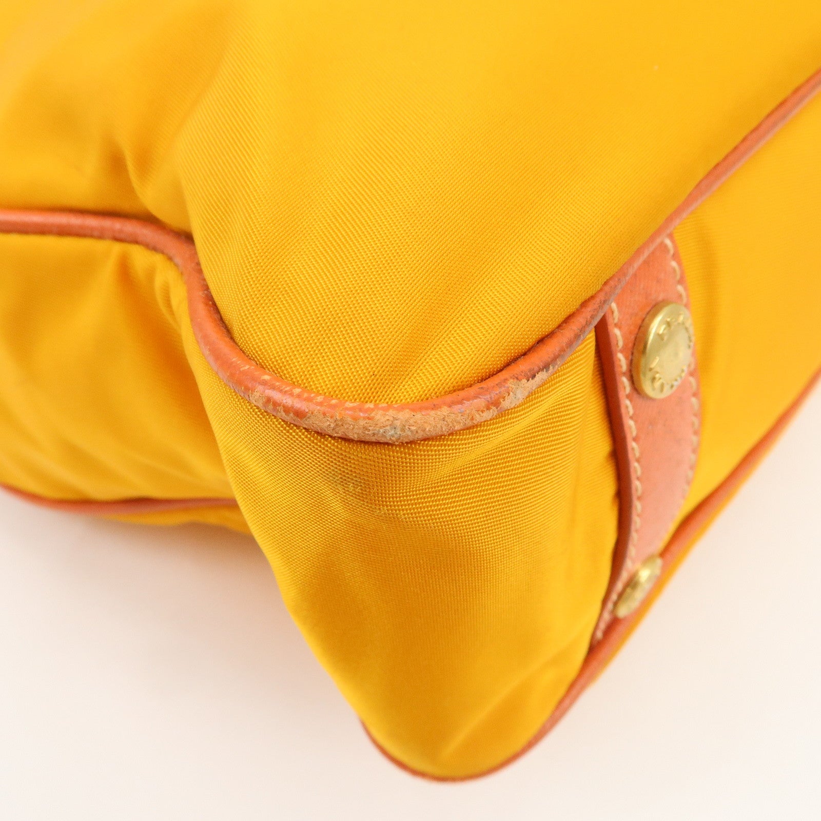 PRADA Logo 2Way Bag Tote Bag Shoulder Crossbody Bag Orange BN1473