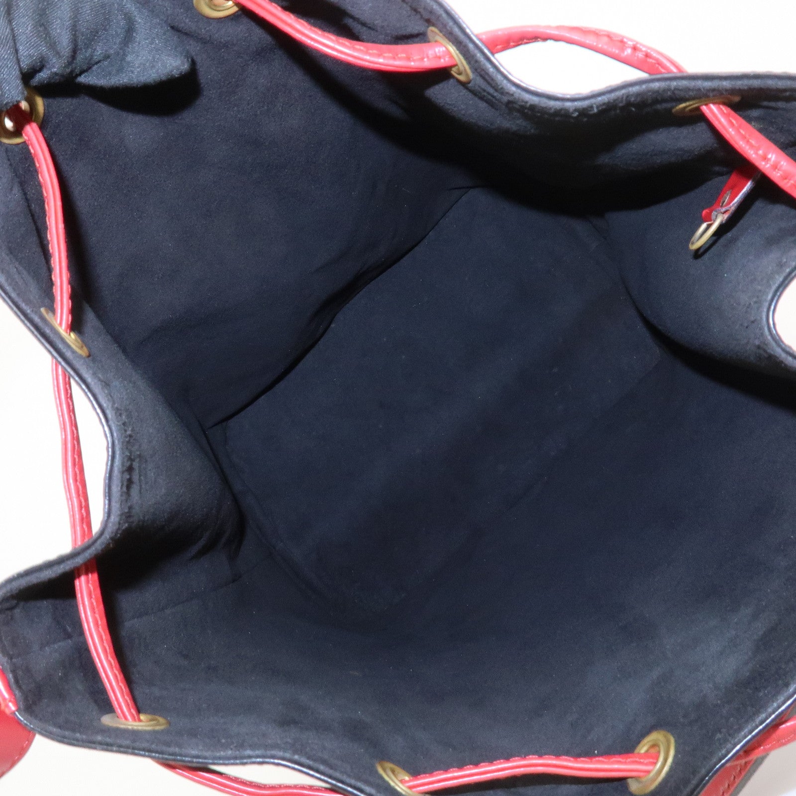 Louis Vuitton Epi Noe Shoulder Bag Noir Castilian Red M44017