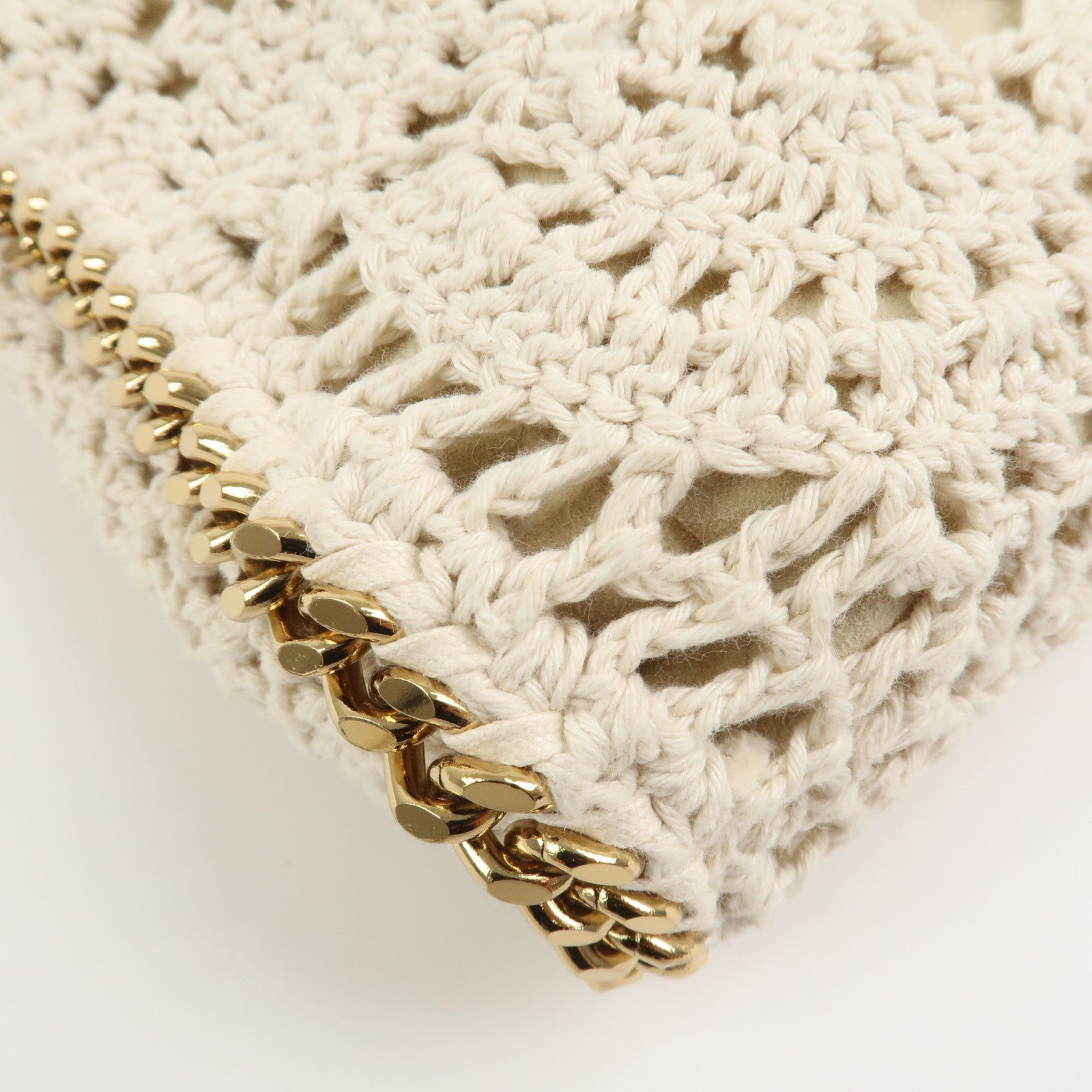 STELLA MCCARTNEY Falabella Cotton 2Way Bag Shoulder Bag Ivory