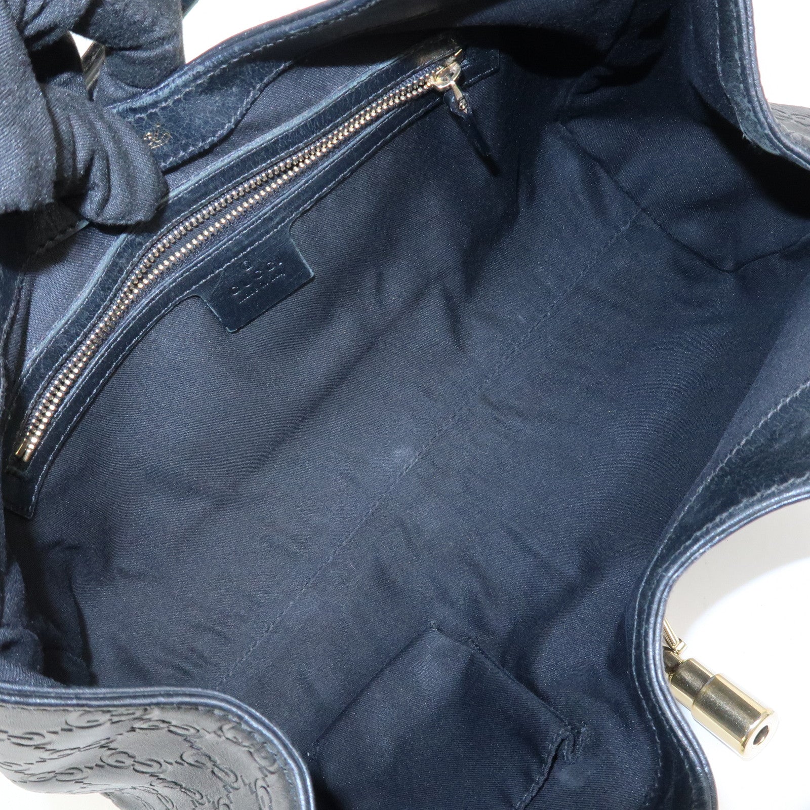 GUCCI New Jackie Guccissima Shoulder Bag Hand Bag Black 145819