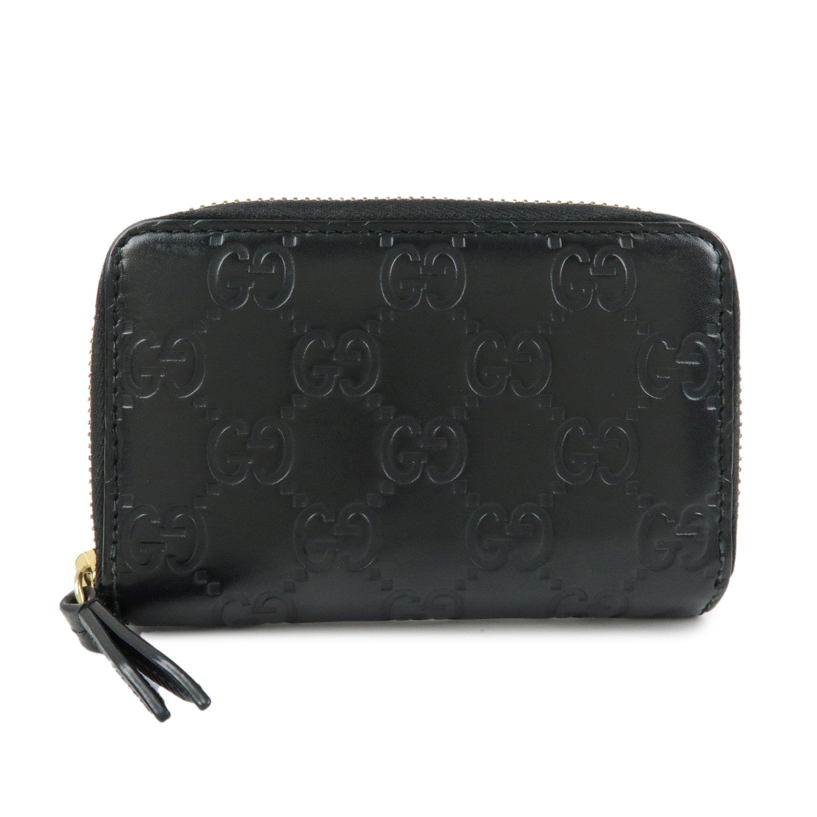 GUCCI Guccissima Leather Zip Around Coin Case Card Holder 447939
