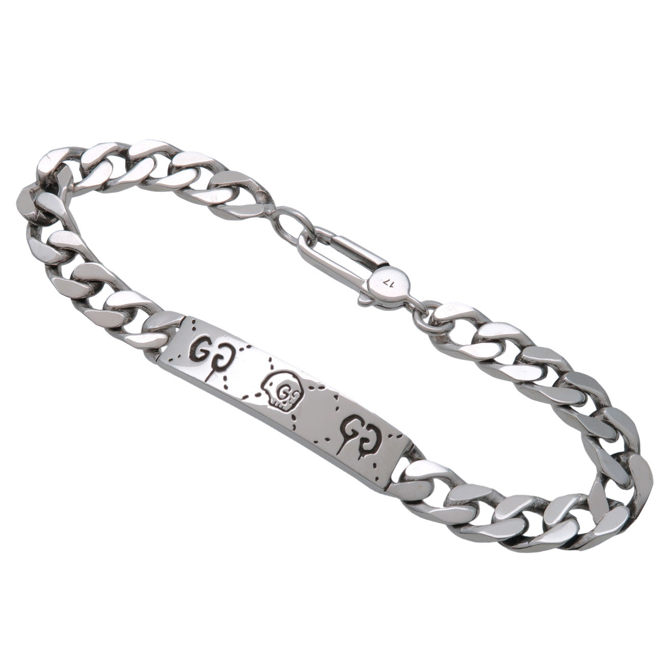 GUCCI ghost ブレスレット　GGロゴ GUCCI Ghost Chain Bracelet SV925 Silver