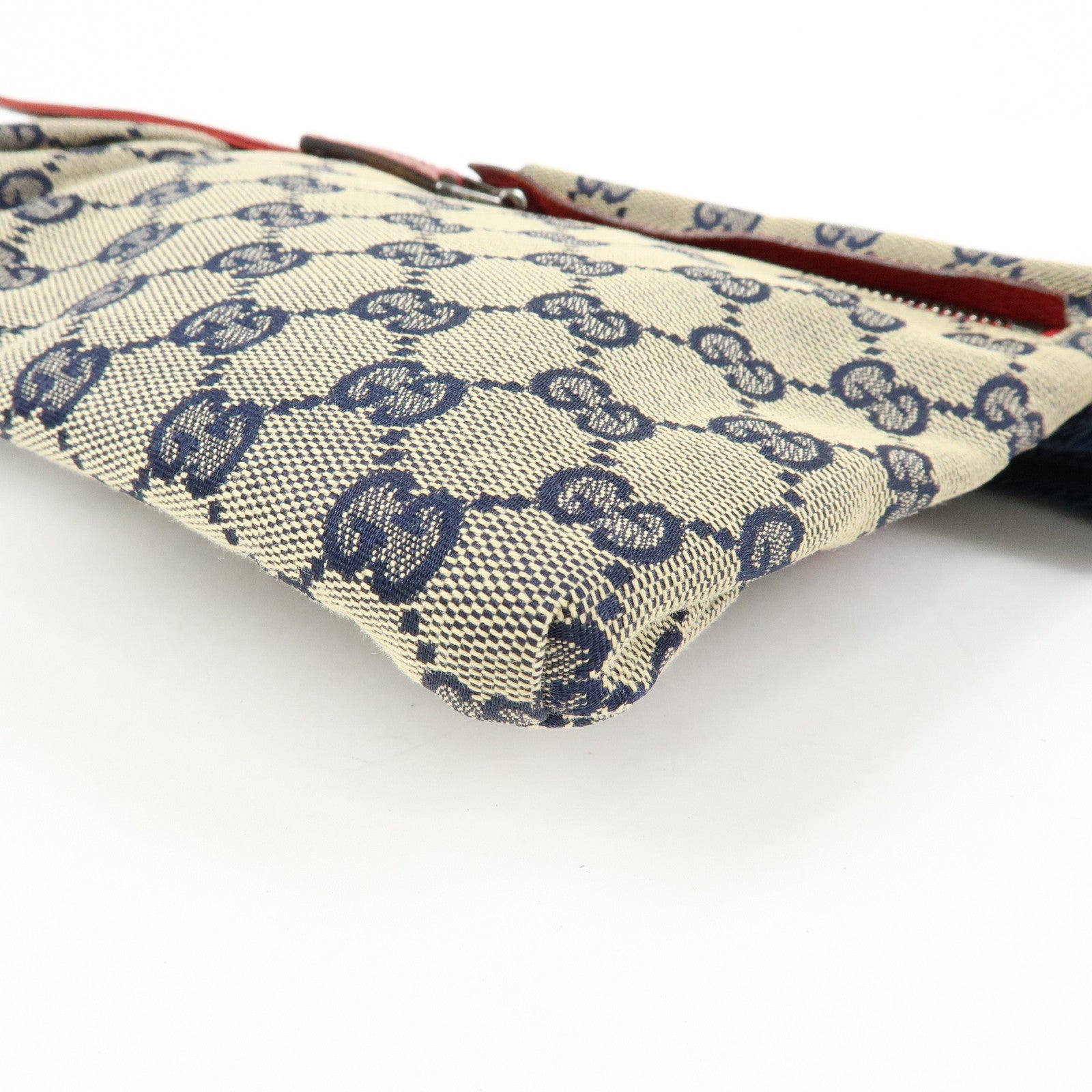 GUCCI Sherry GG Canvas Leather Waist Bag Crossbody Bag 28566