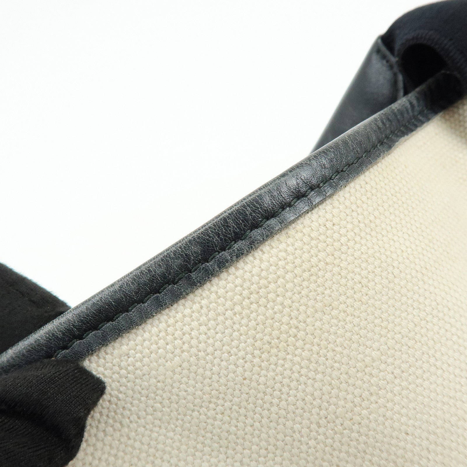 BALENCIAGA Navy Cabas XS Canvas 2WAY Bag Natural Black 390346