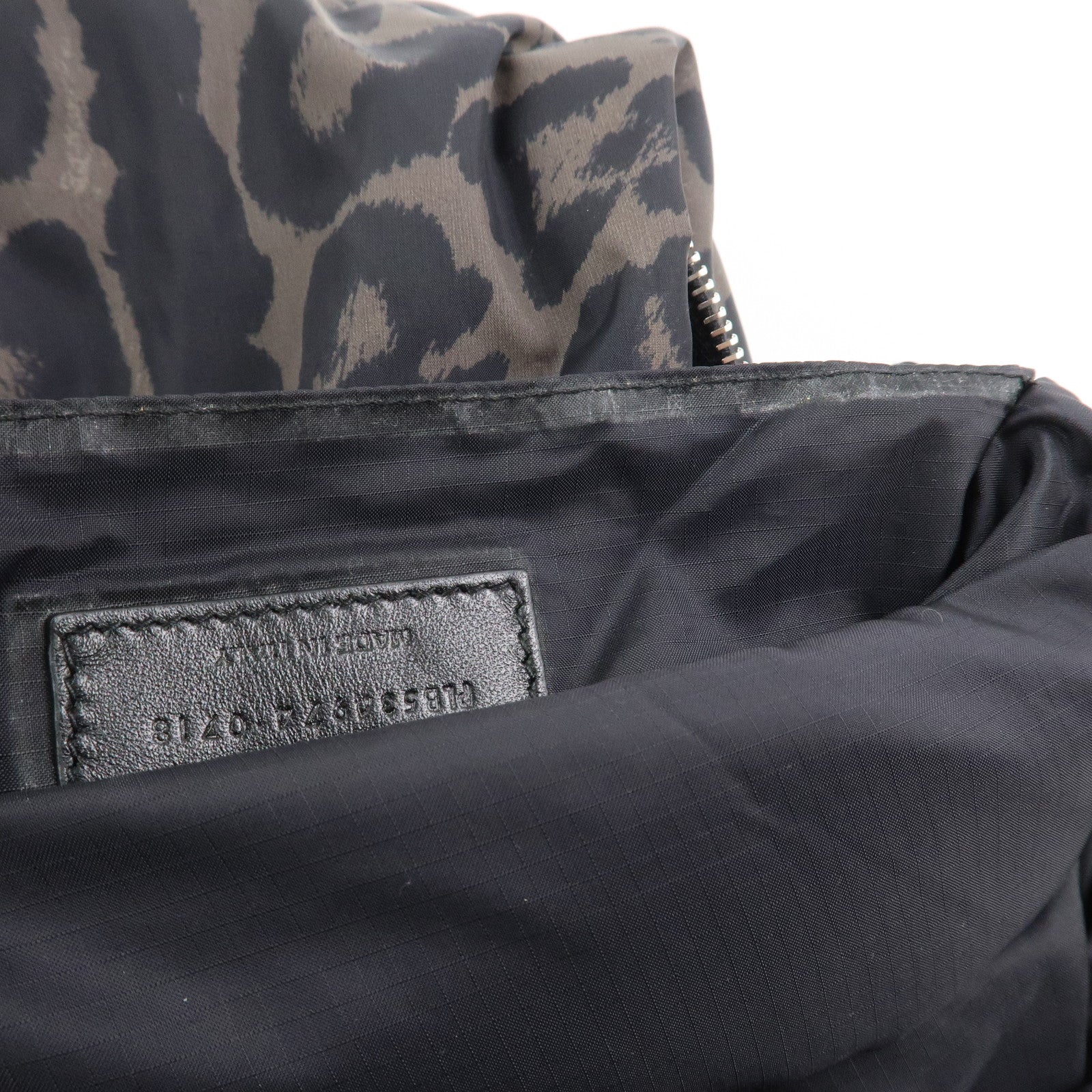 SAINT LAURENT PARIS Nylon Leather Foldable Backpack Bodybag Black 524974