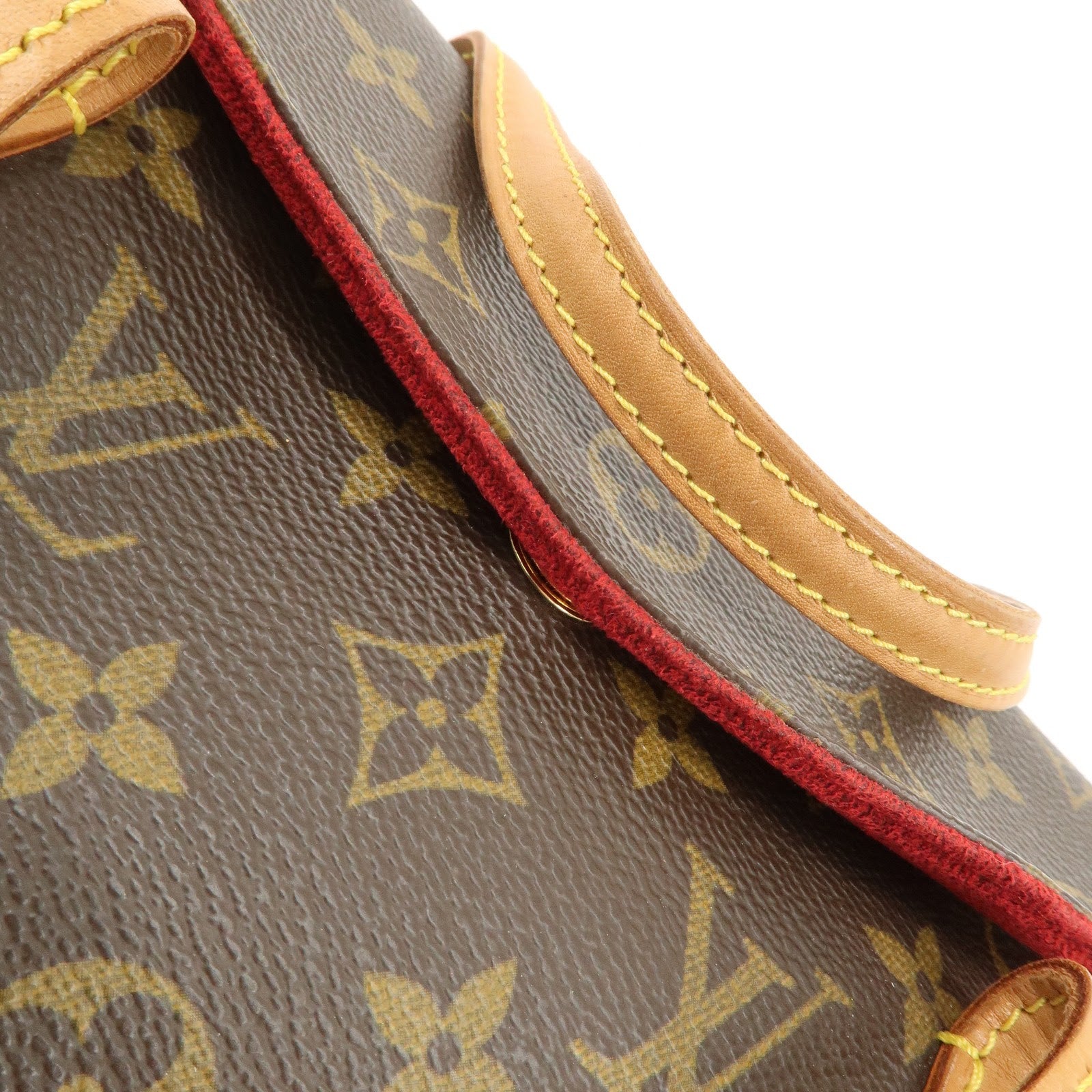 Louis Vuitton Monogram Sonatine Hand Bag Brown M51902 Used