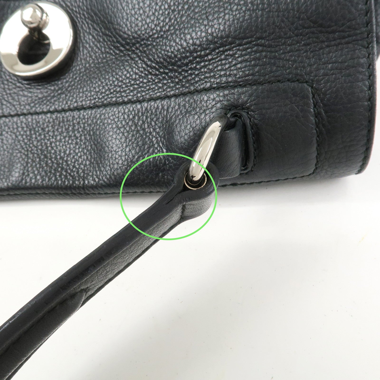 SAINT LAURENT PARIS Leather Canvas Muse Two Hand Shoulder Bag Black