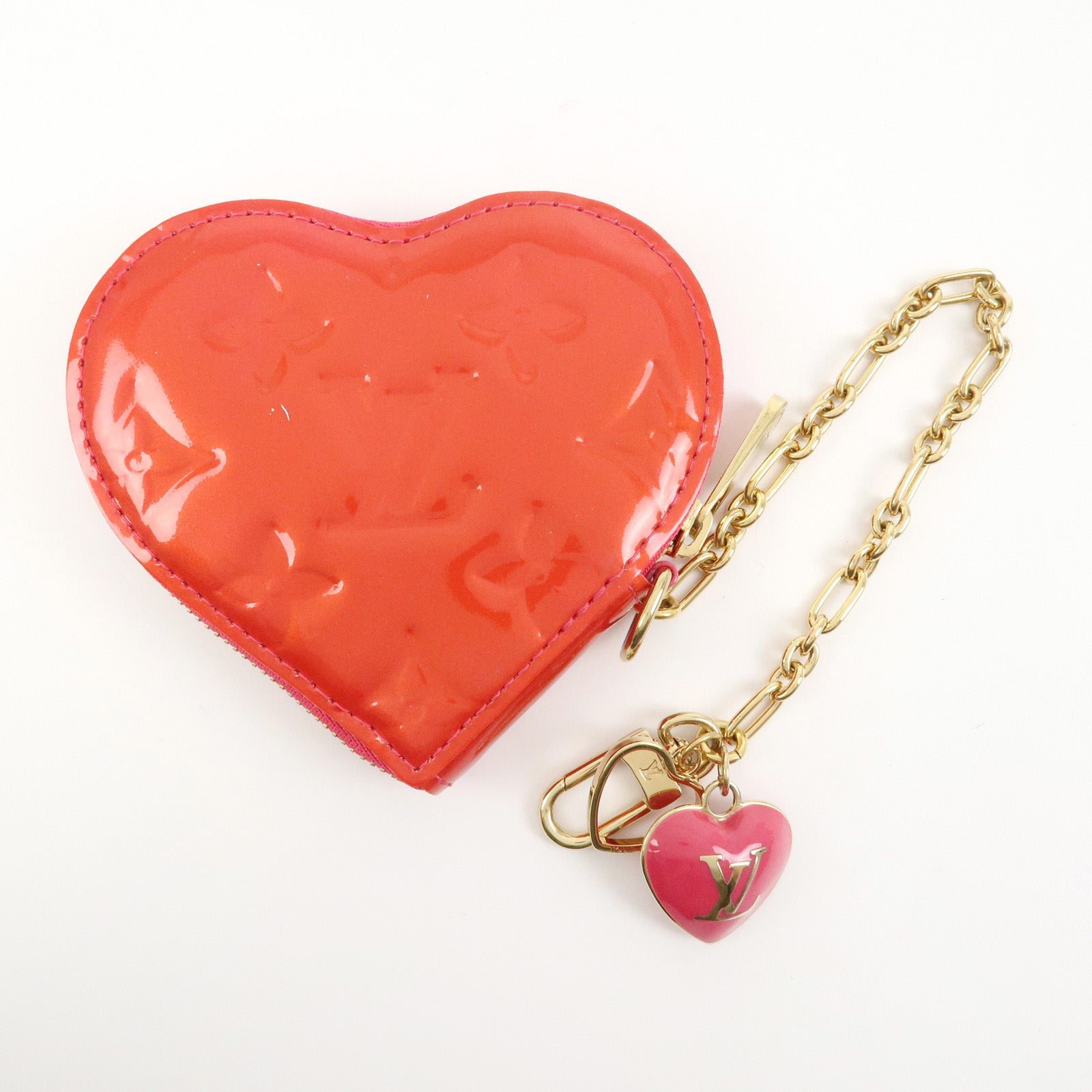 Louis Vuitton Monogram Vernis Porte Monnaie Coeur Coin Case M93657