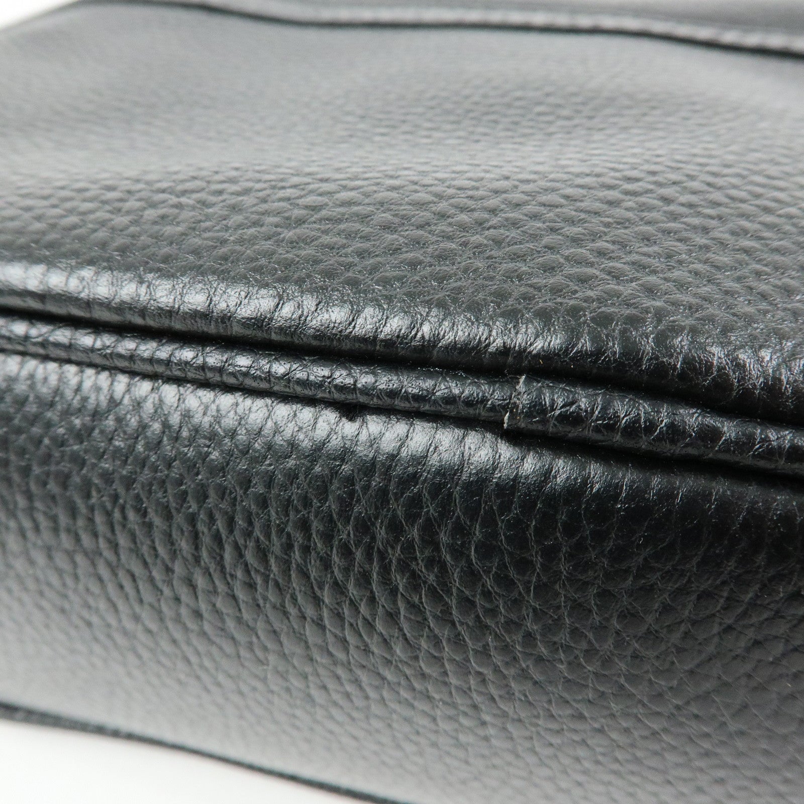 COACH Logo Leather Shoulder Crossbody Bag Black