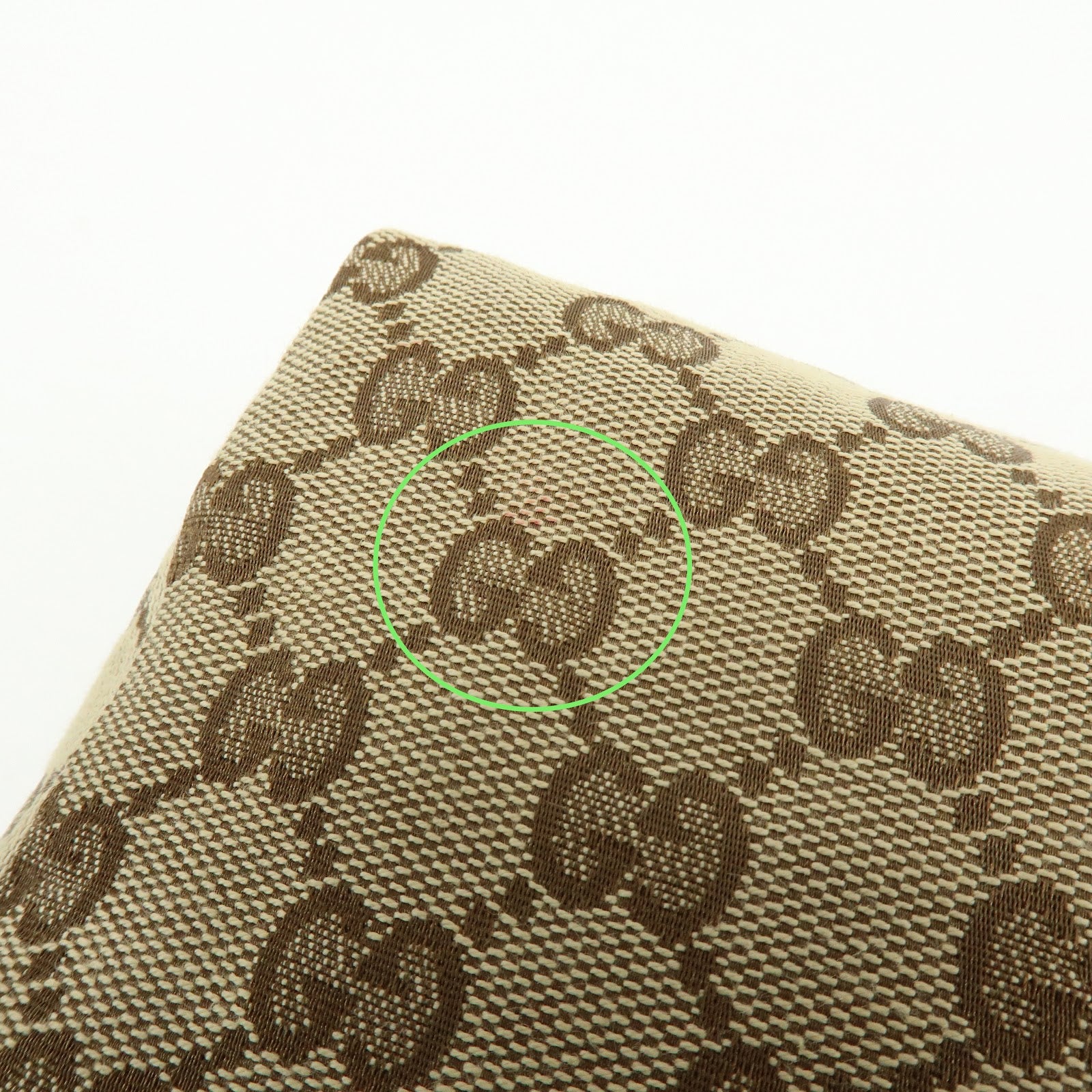 GUCCI GG Monogram Canvas Cosmetic Pouch Beige Brown 29595