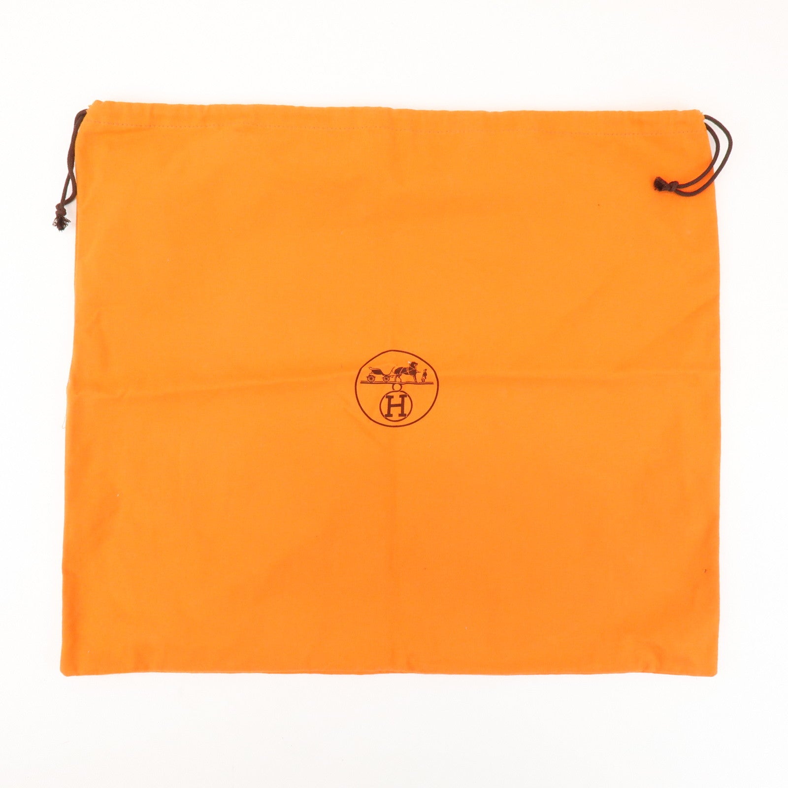 HERMES  Set of 9 Dust Bag Storage Bag Drawstring Orange