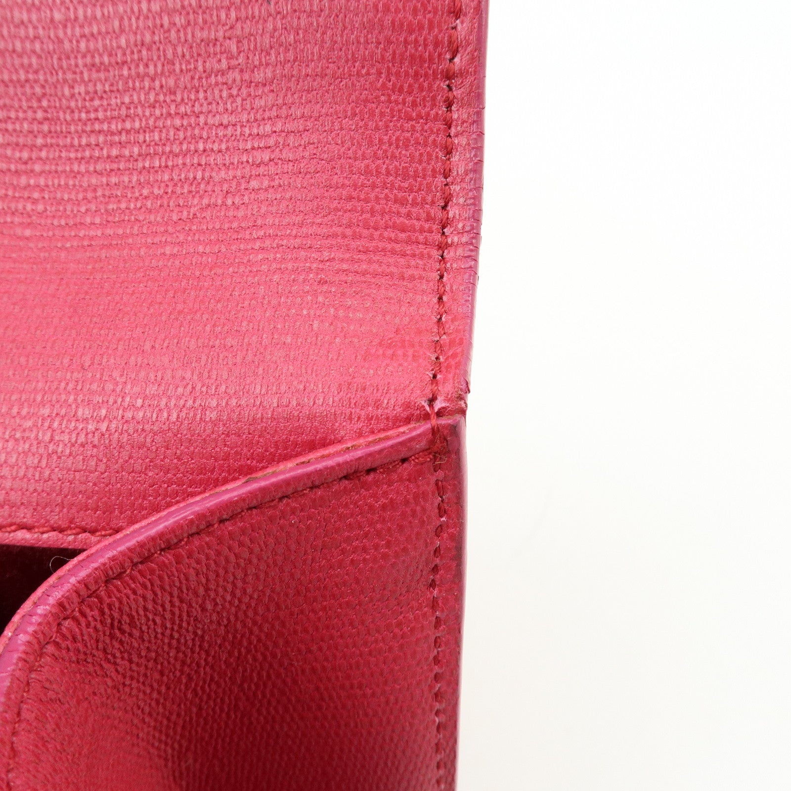 SAINT LAURENT PARIS Y Line Leather Clutch Bag Pouch Pink 265701