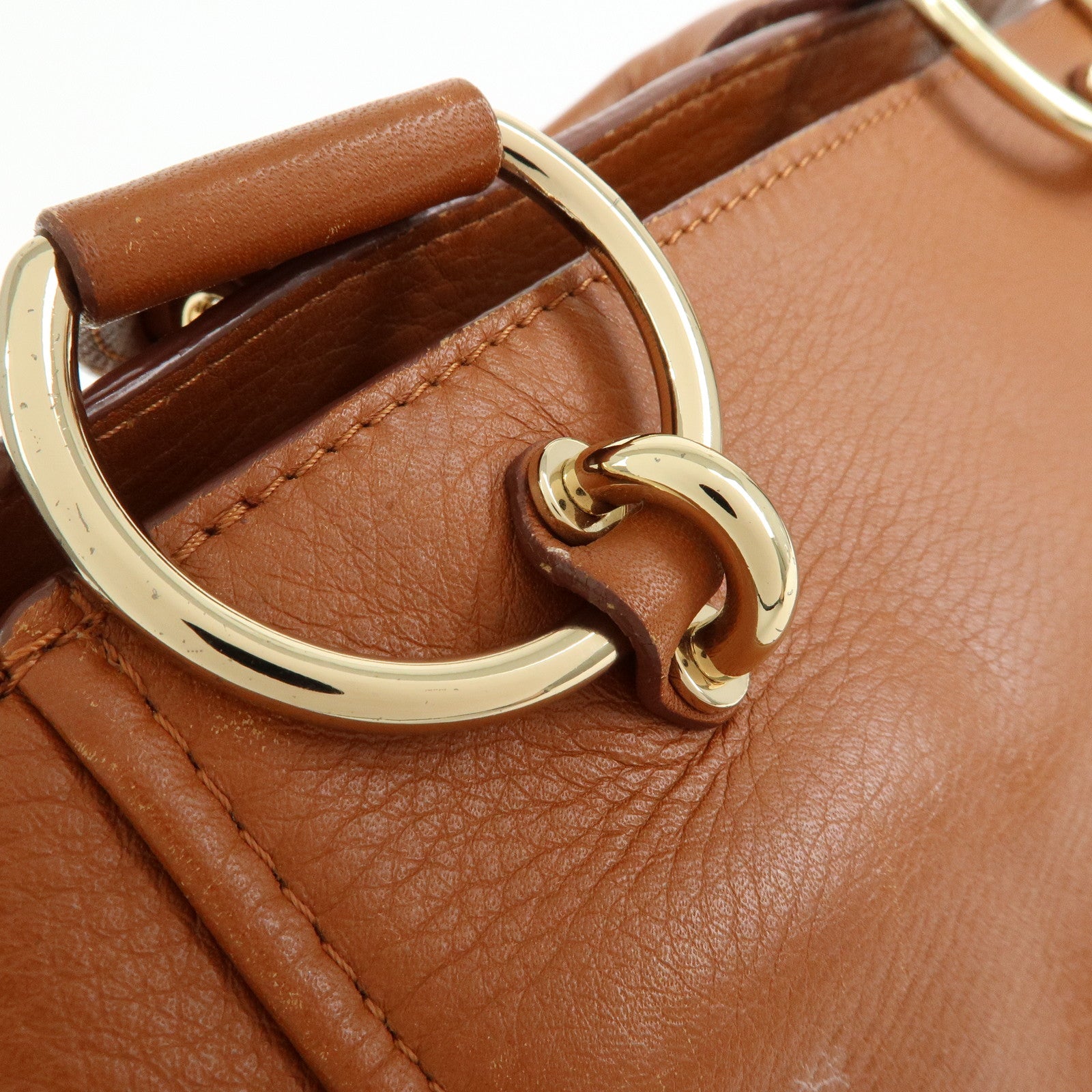 Chloe See by Chloe Page Leather 2Way Bag Hand Bag Brown