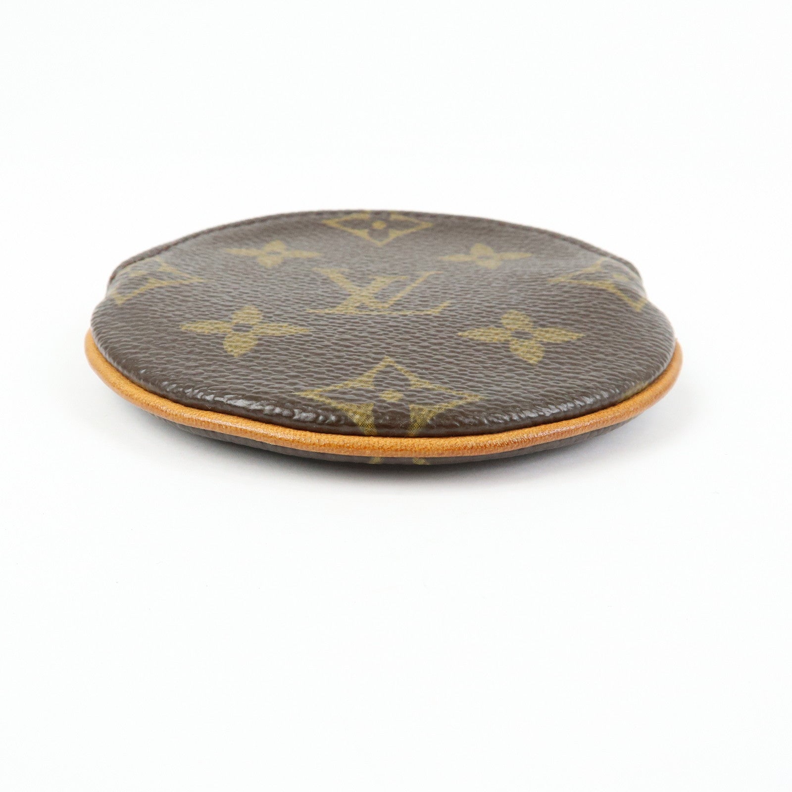 Louis Vuitton Monogram Porte Monnaie Rond Coin Case Brown M61926