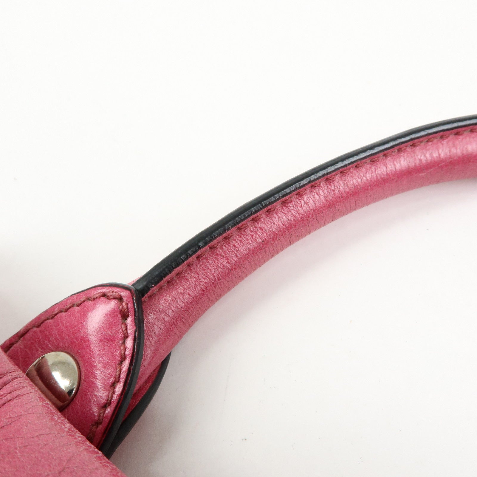 MIU MIU Vitello Lux 2Way Ribbon Motif Bag Hand Bag Pink RN0955