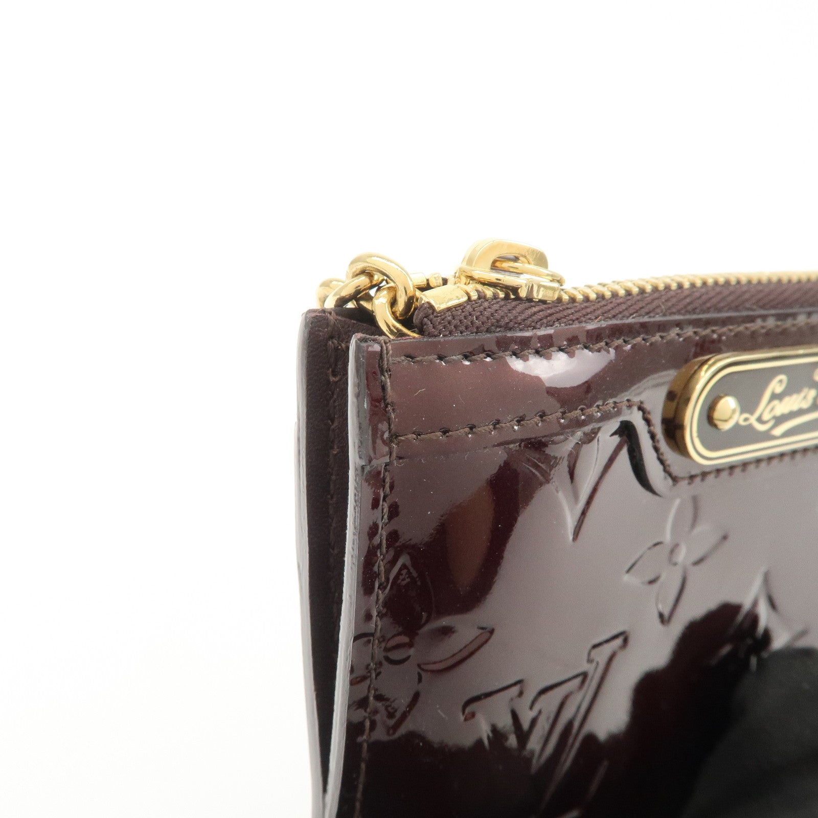 Louis Vuitton Vernis Pochette Cles NM Coin Case Amarante M93557