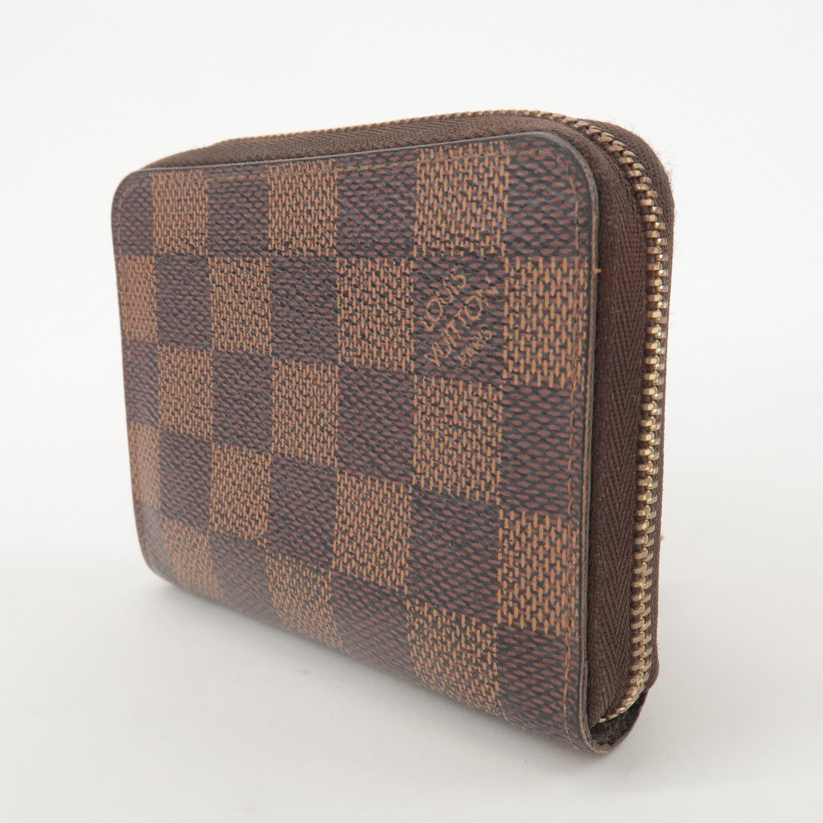 Louis Vuitton Damier Canvas Zippy Coin Case Wallet Brown N63070
