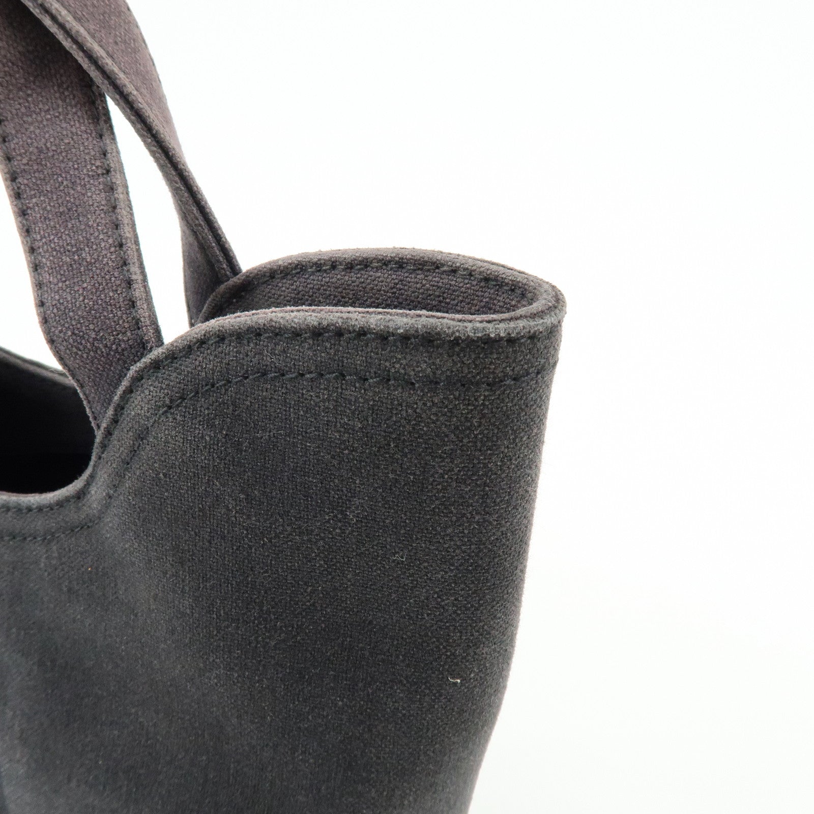 BALENCIAGA WAVE XS Canvas Hand Bag Mini Tote Bag Black 619979