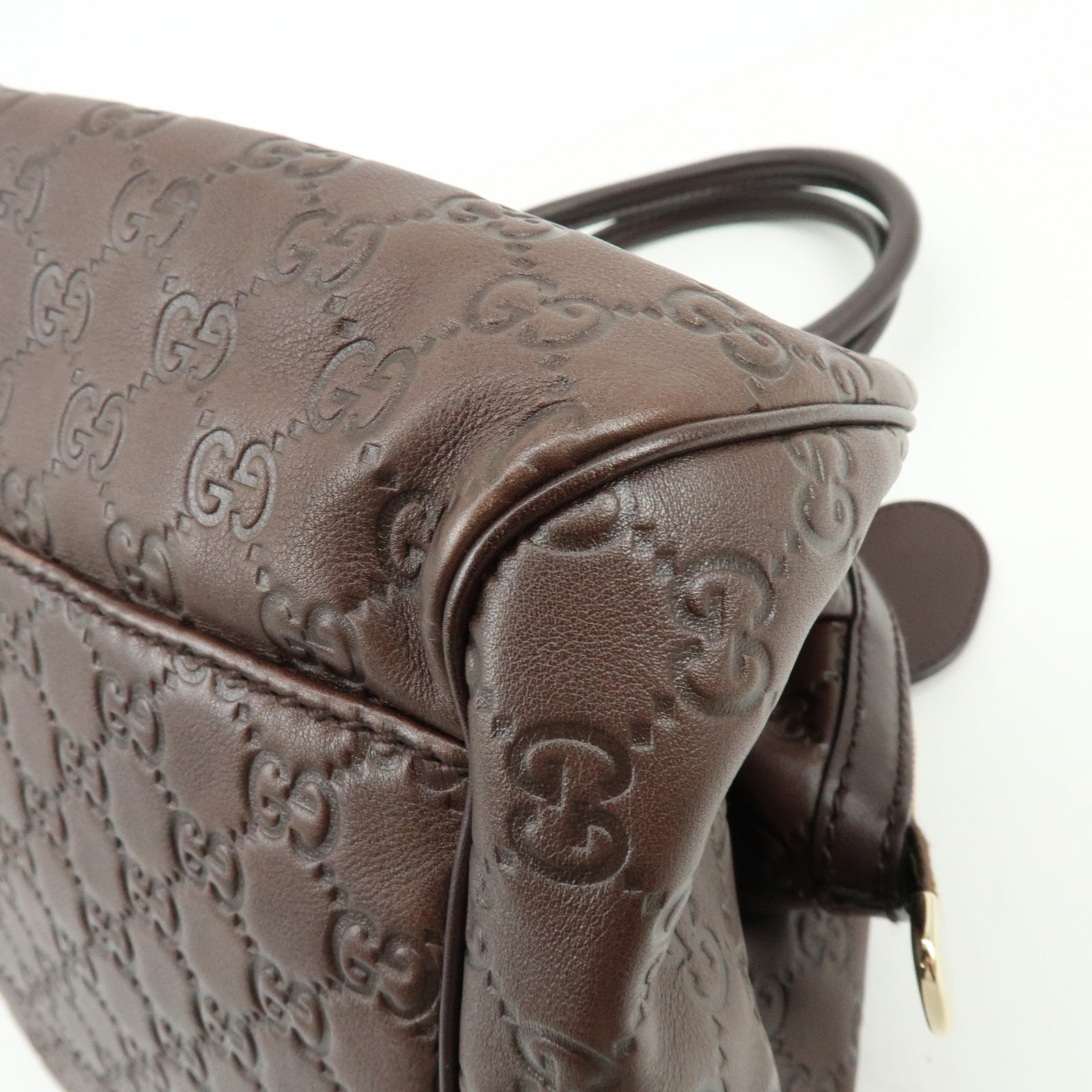 GUCCI Sukey Interlocking G Guccissima Leather 2WAY Bag Brown 223974