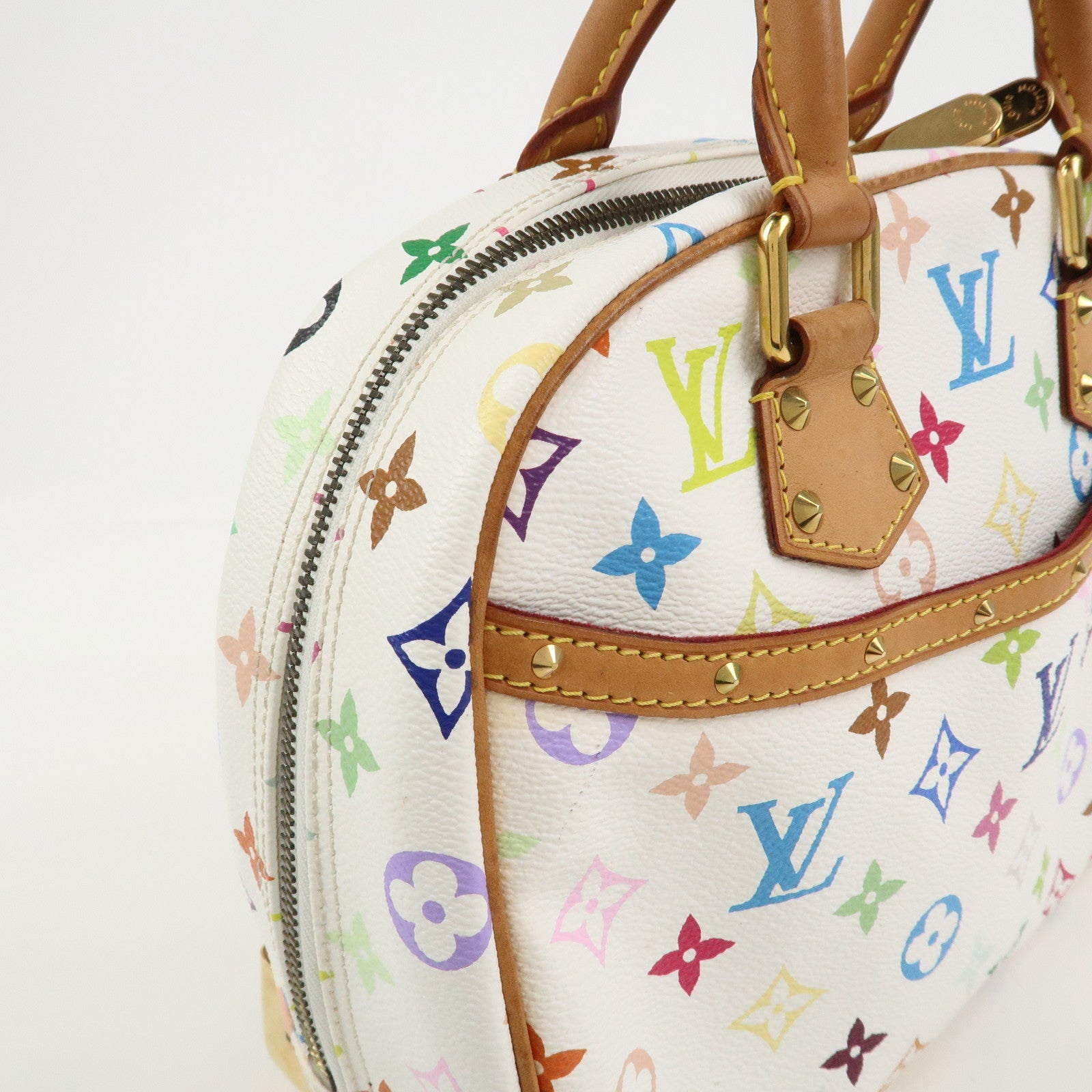 Louis Vuitton Monogram Multicolor Trouville Hand Bag Blanc M92663