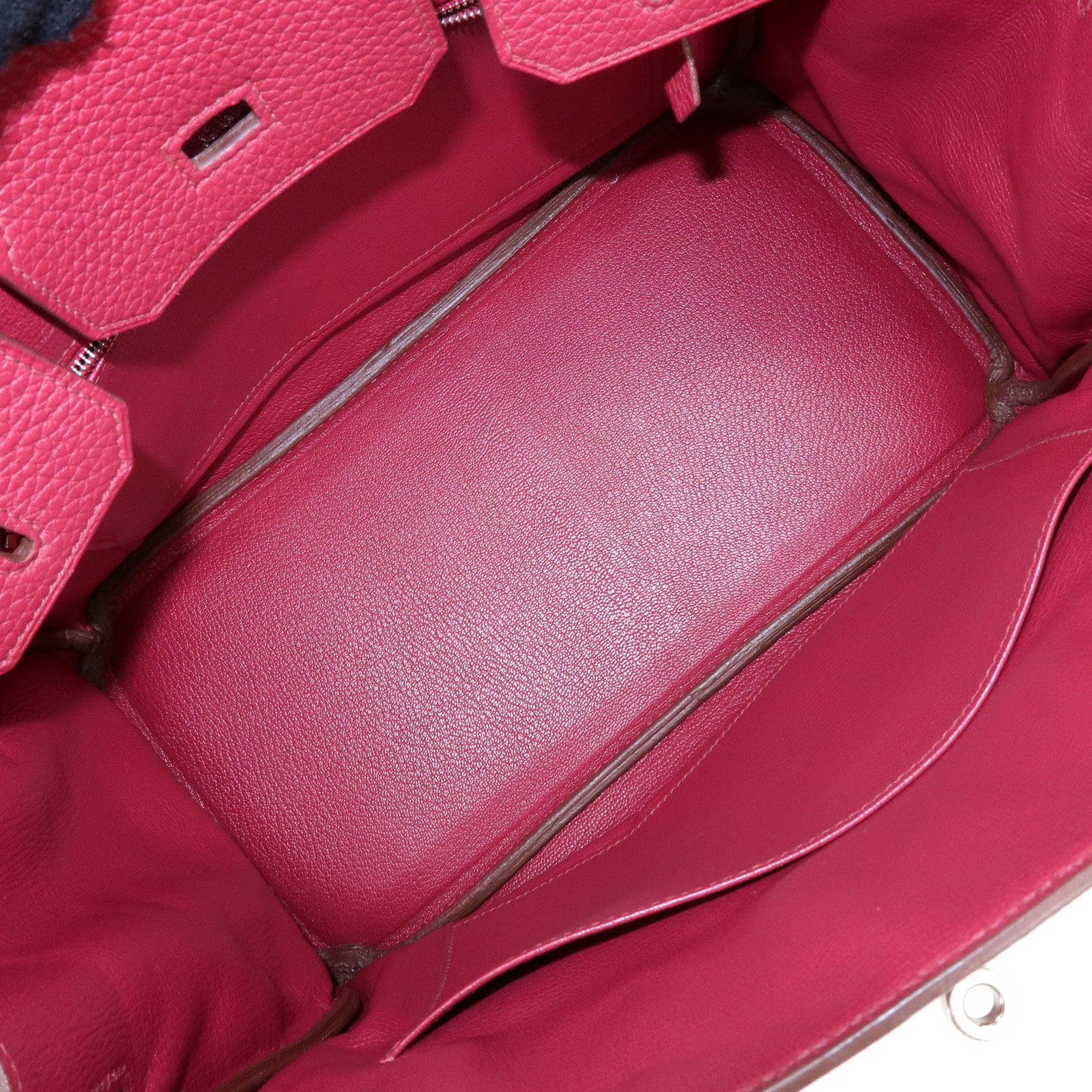 HERMES Birkin 30 Taurillon Clemence Hand Bag Rose Wood