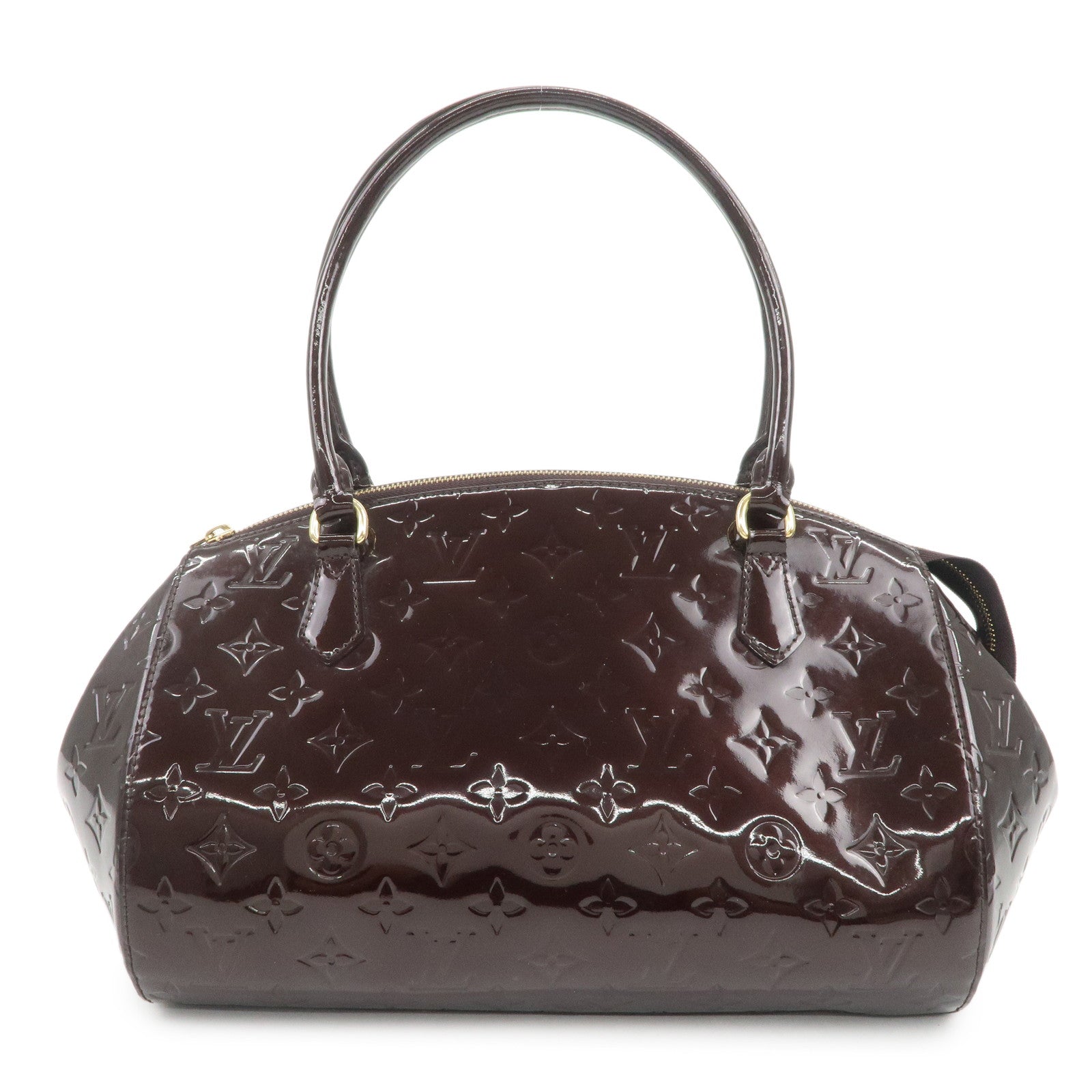 Louis Vuitton Monogram Vernis Sherwood PM Hand Bag Amarante M91493