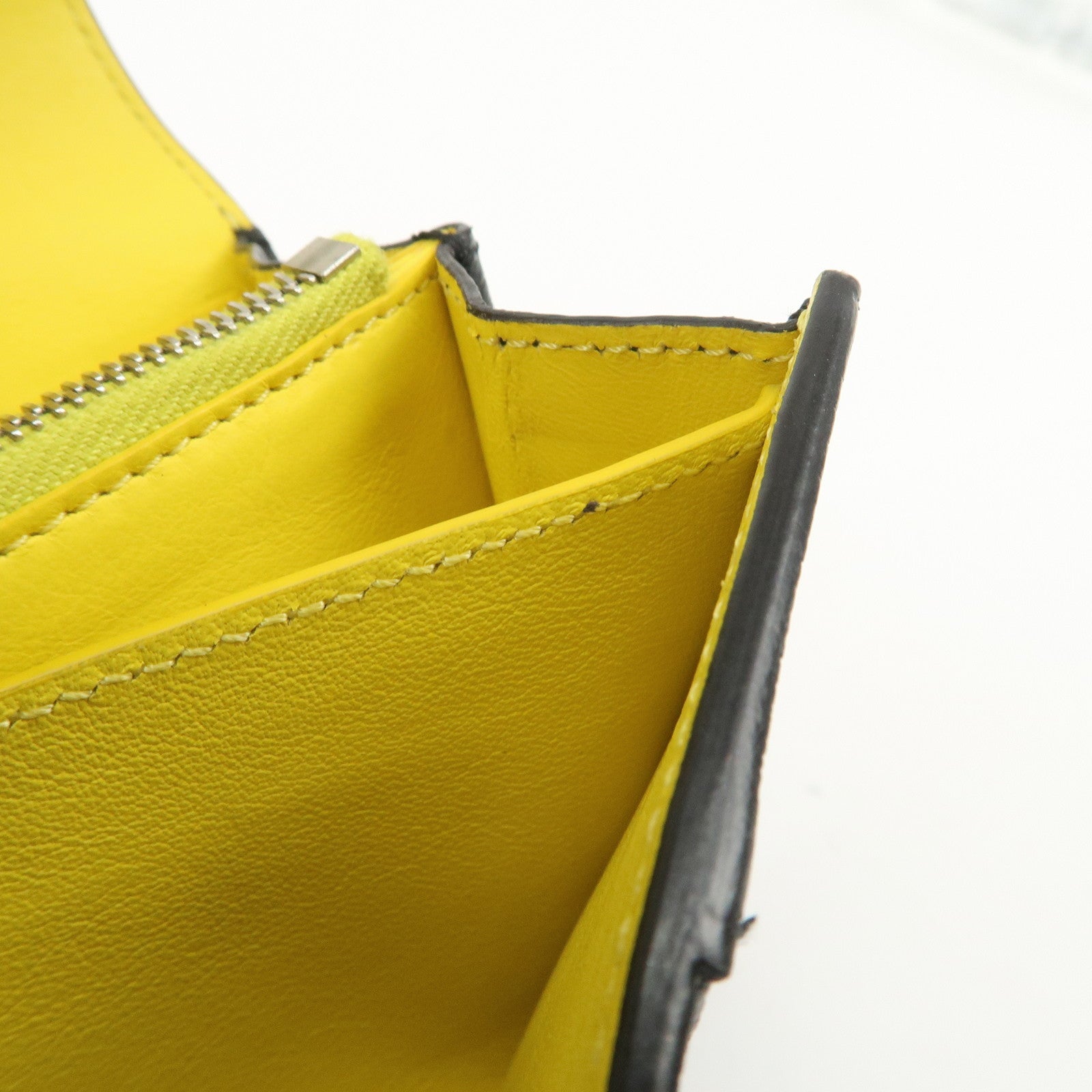 CELINE Logo Glen Calfskin Button Flap Long Wallet Navy