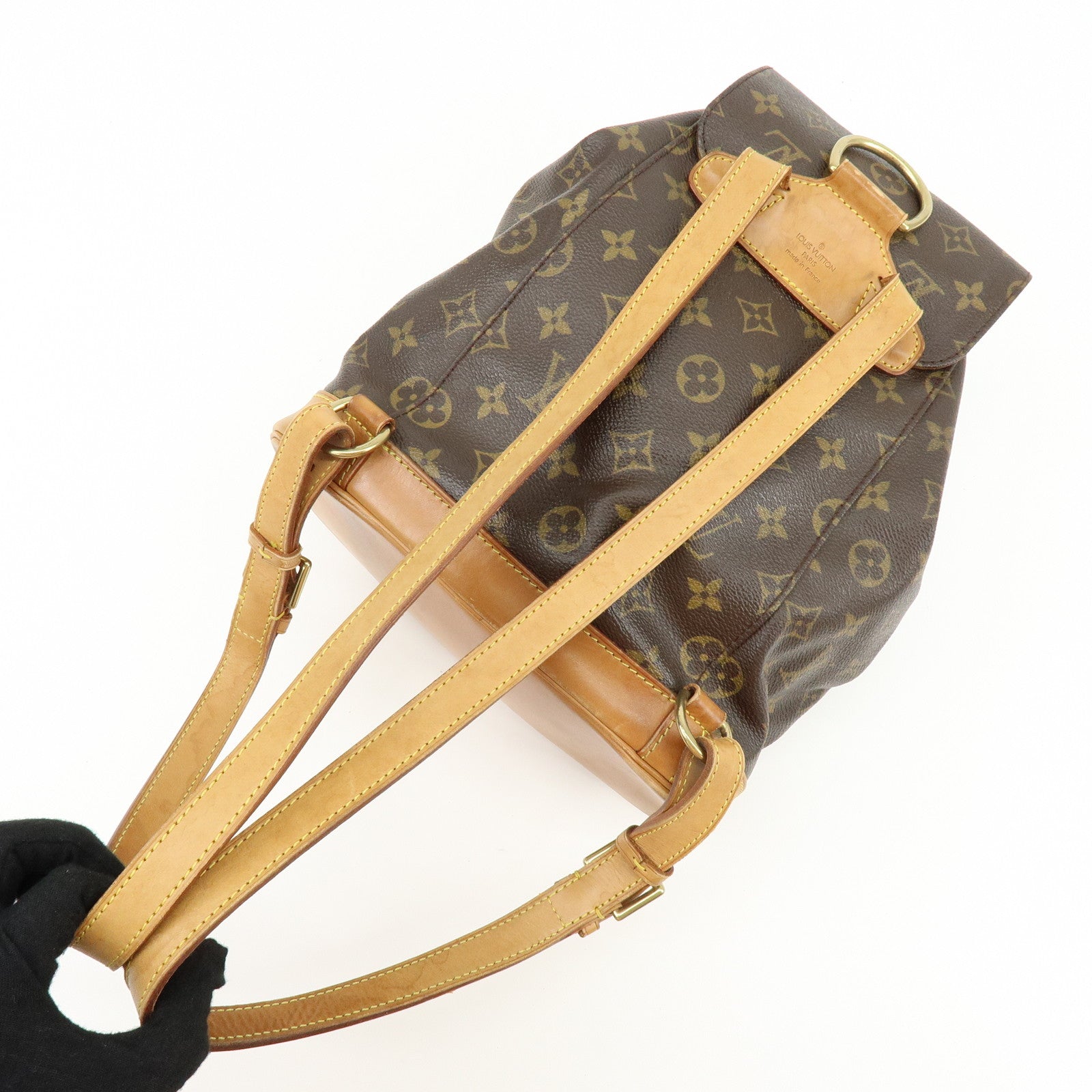 Louis Vuitton Monogram Montsouris MM Backpack Rucksack Brown M51136