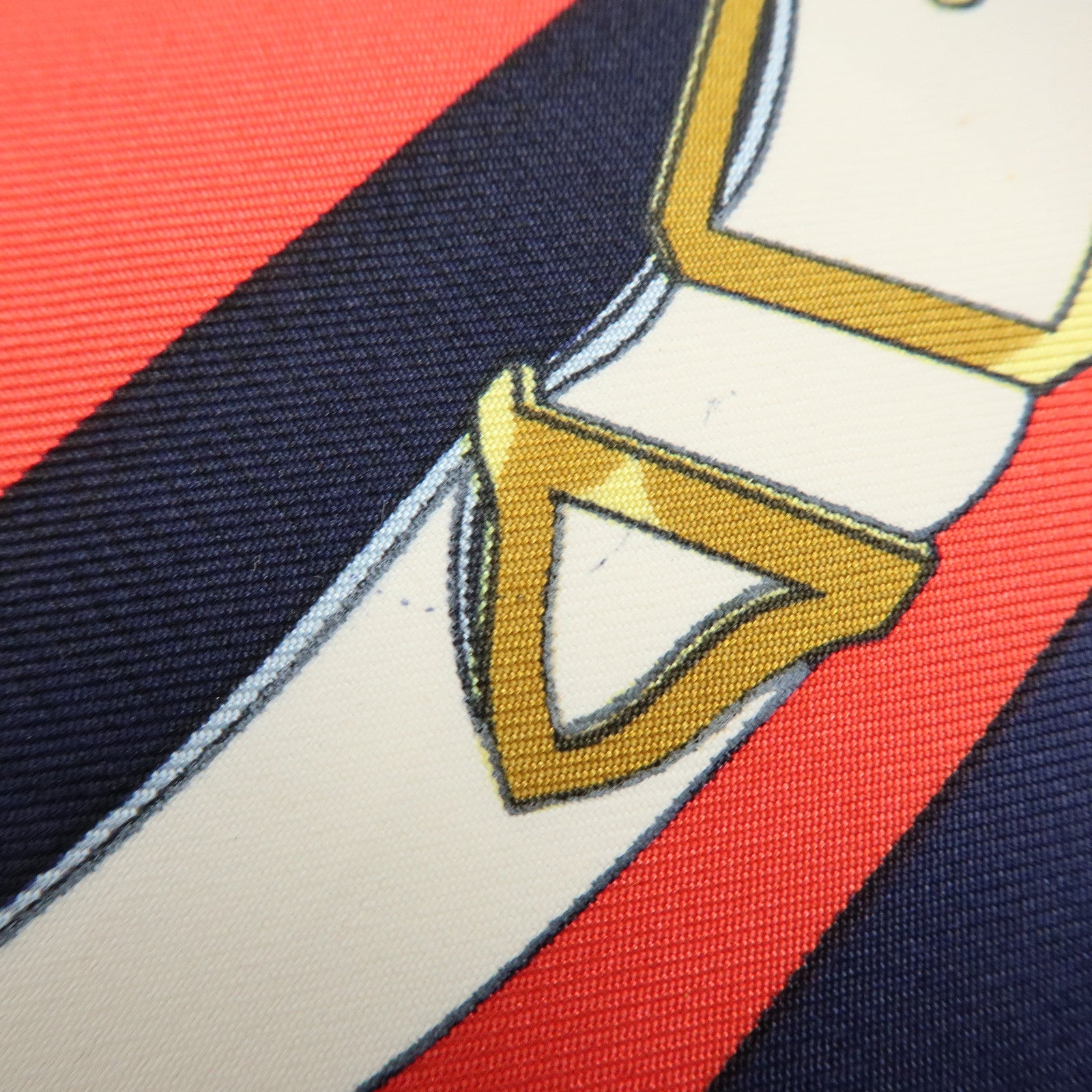 HERMES Carre 90 Silk 100% Scarf  Eperon d'or Navy Red