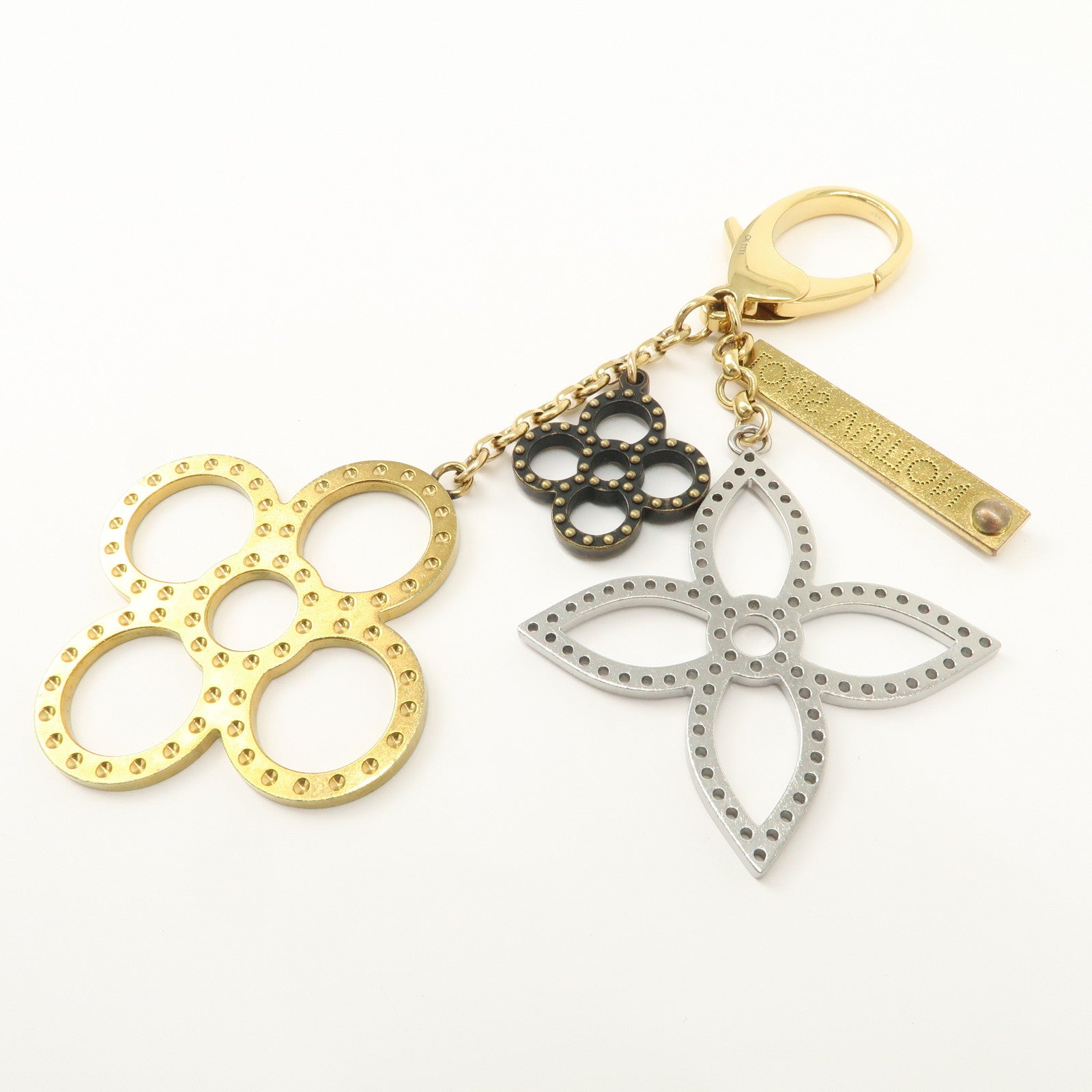 Louis Vuitton Metal Bijoux Sac Tapage Bag Charm Gold Silver M65090 Used