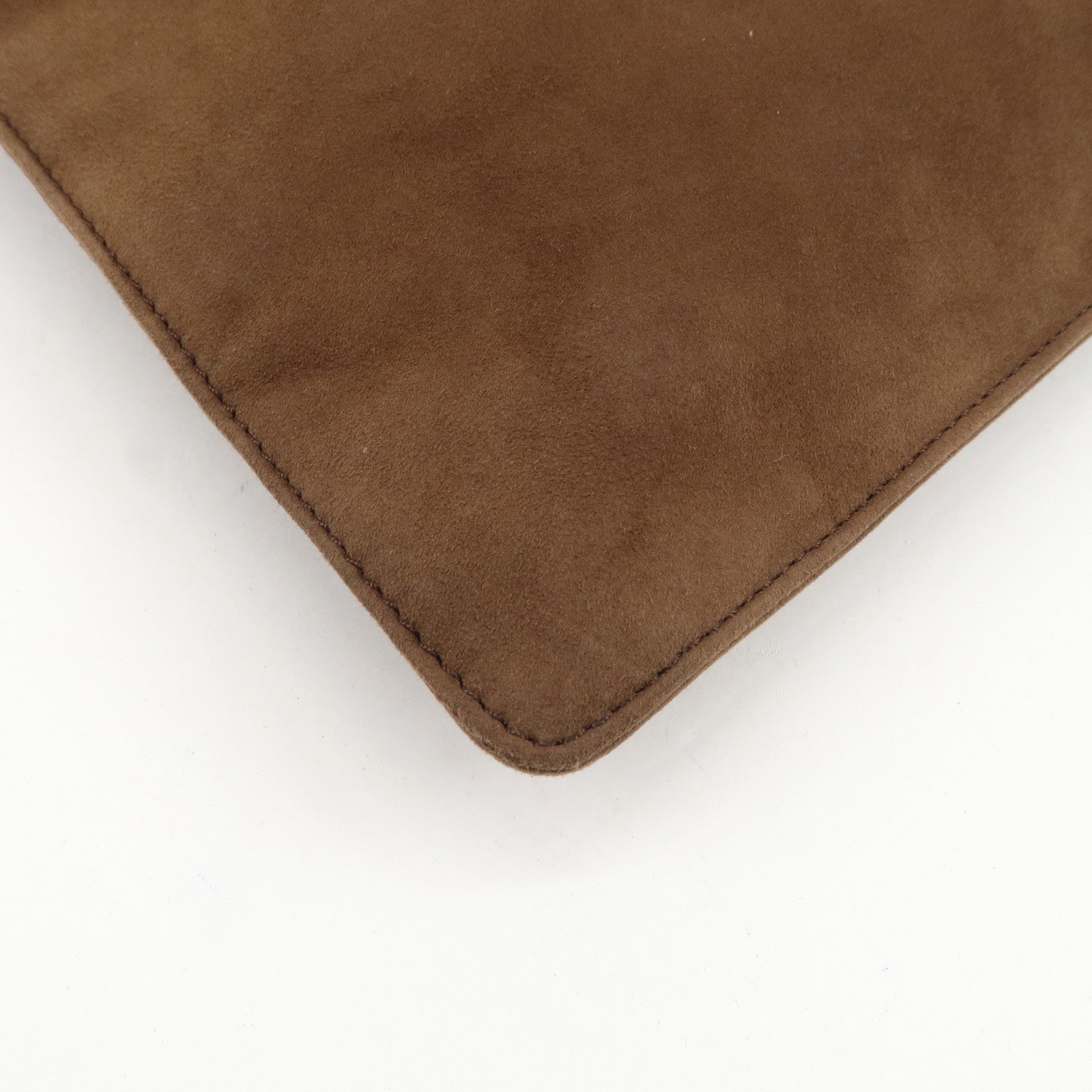 LOEWE Anagram Suede Tote Bag Hand Bag Brown