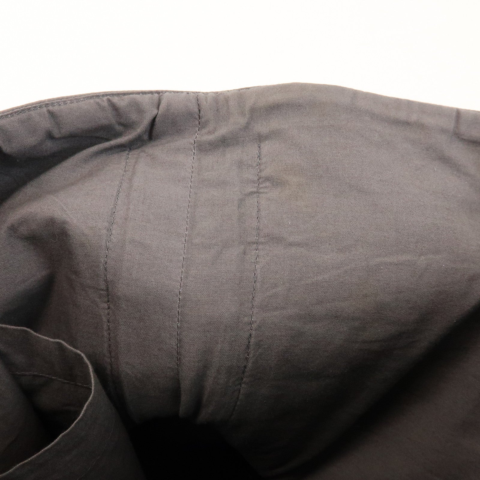 HERMES Amedaba GM Canvas Leather Tote Bag Hand Bag Grey