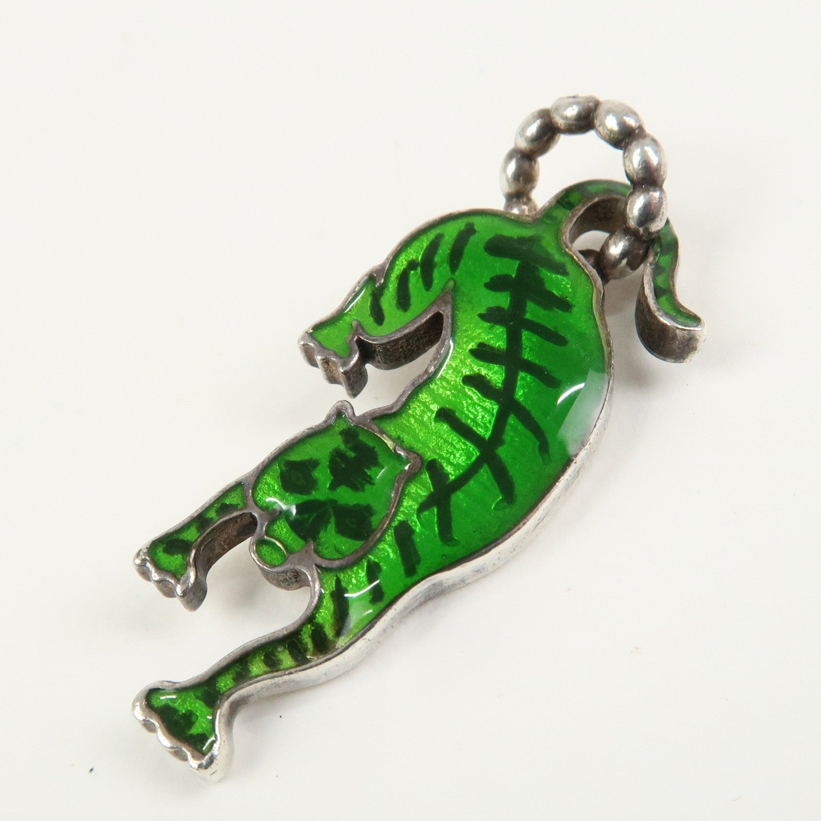 GUCCI Tiger Motif Pendant Top SV925 Silver Green