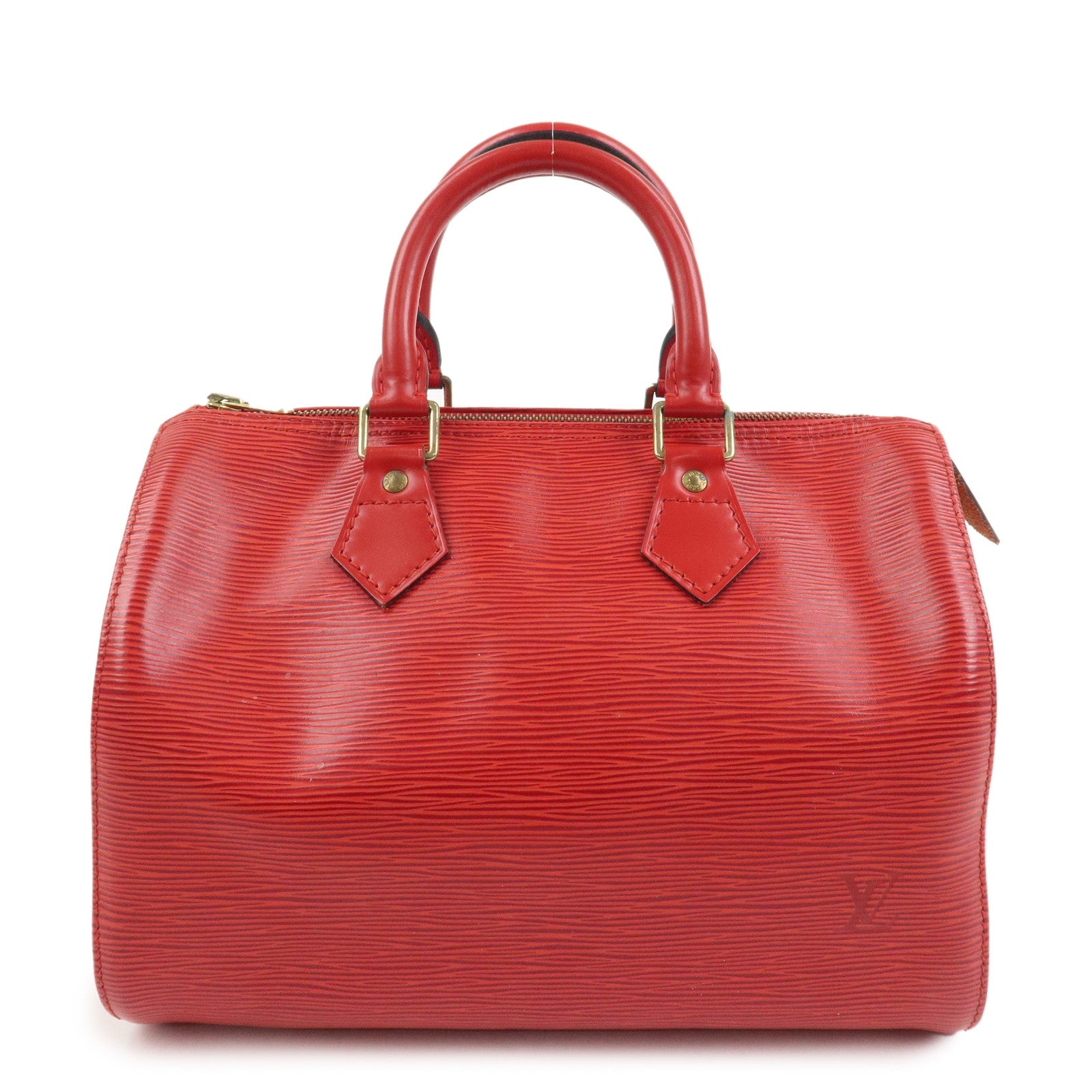 Louis Vuitton Epi Speedy 25 Hand Bag Castilian Red M43017