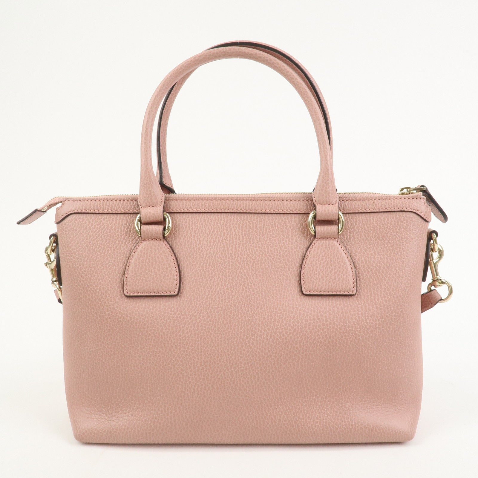 GUCCI Interlocking G Leather 2Way Hand Bag Shoulder Bag Pink 449659