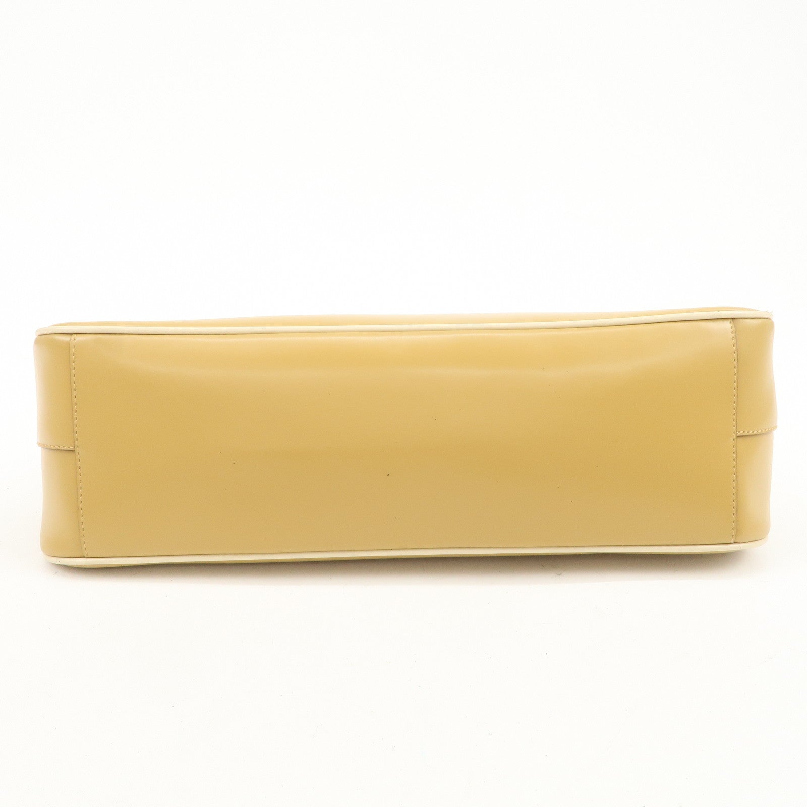 PRADA Leather Shoulder Bag Hand Bag Light Brown