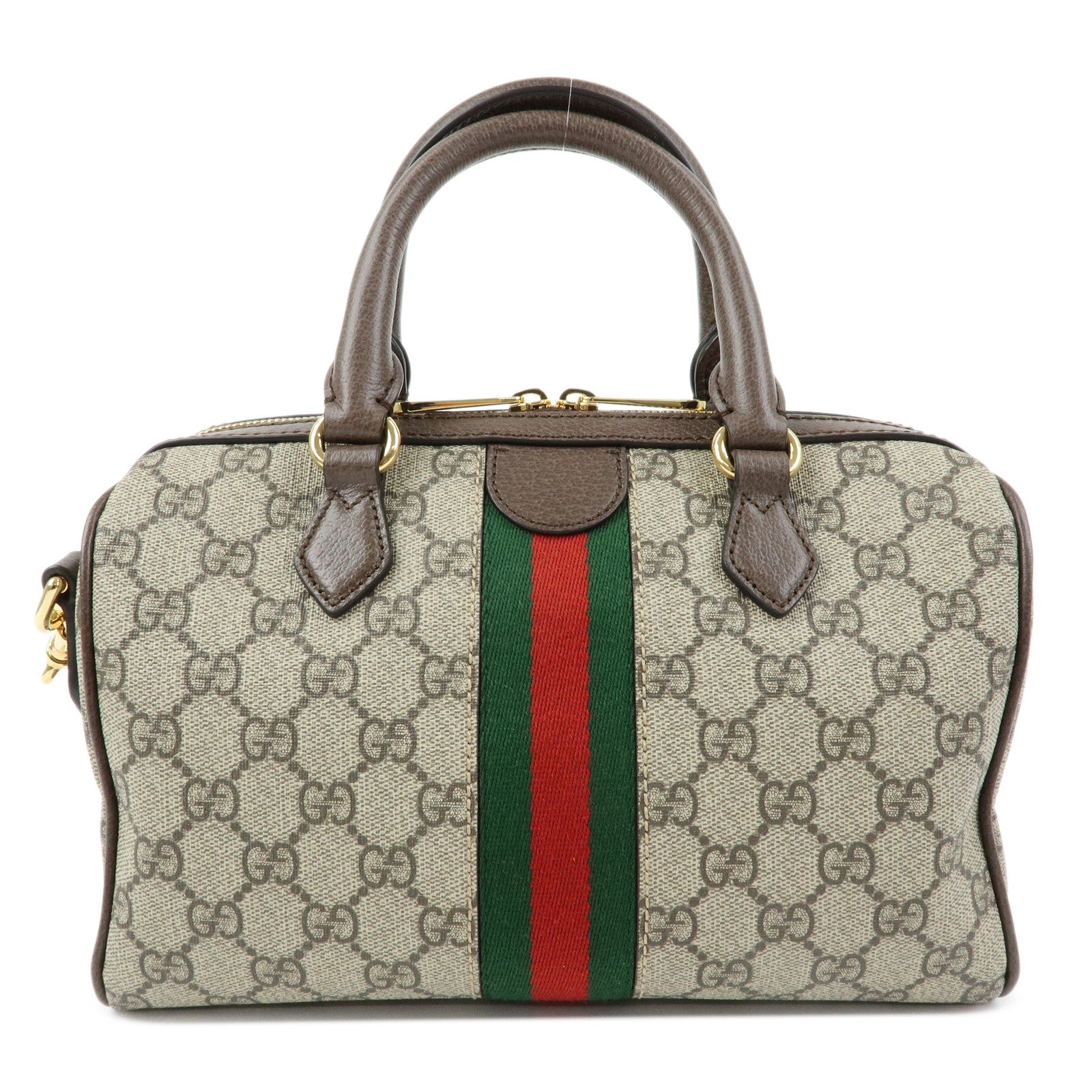 GUCCI Ophidia Sherry GG Supreme Leather 2Way Boston Bag 772061