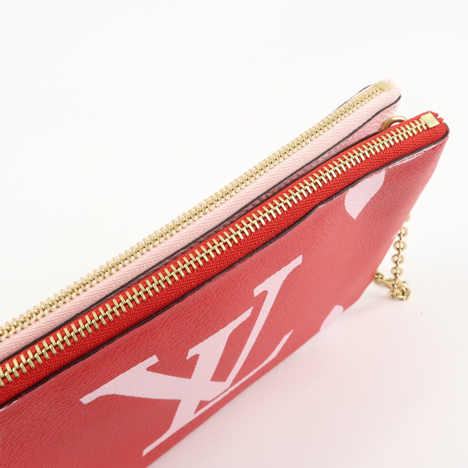 Louis Vuitton Monogram Giant Pochette Double Zip Pouch Rouge M67561 Used