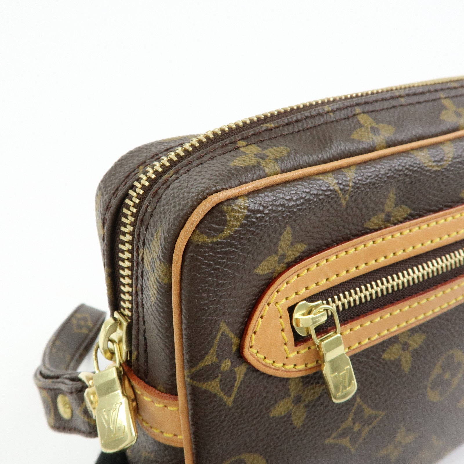Louis Vuitton Monogram Marly Dragonne GM Clutch Bag Brown M51825