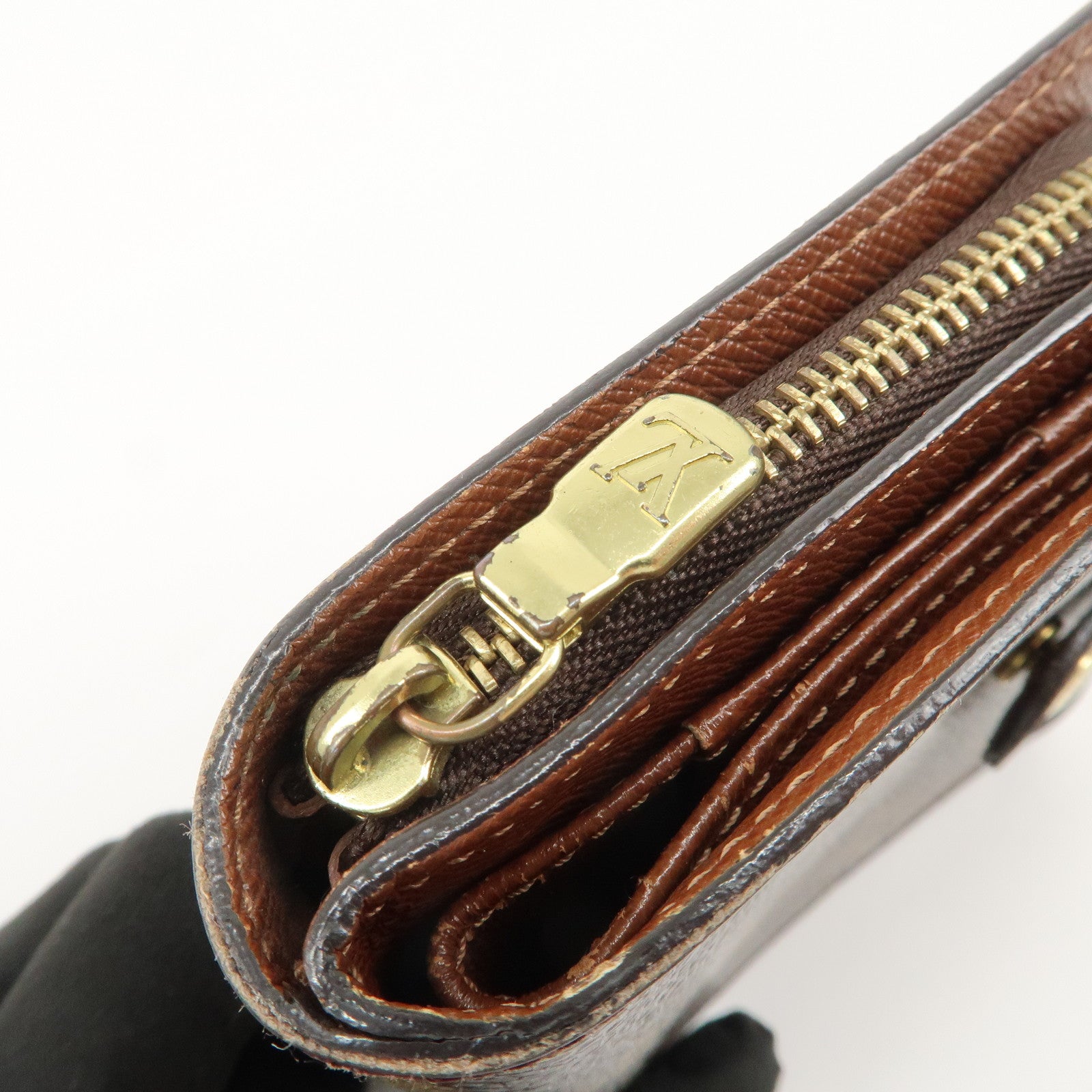 Louis Vuitton Monogram Canvas Compact Zippy Wallet Brown M61667