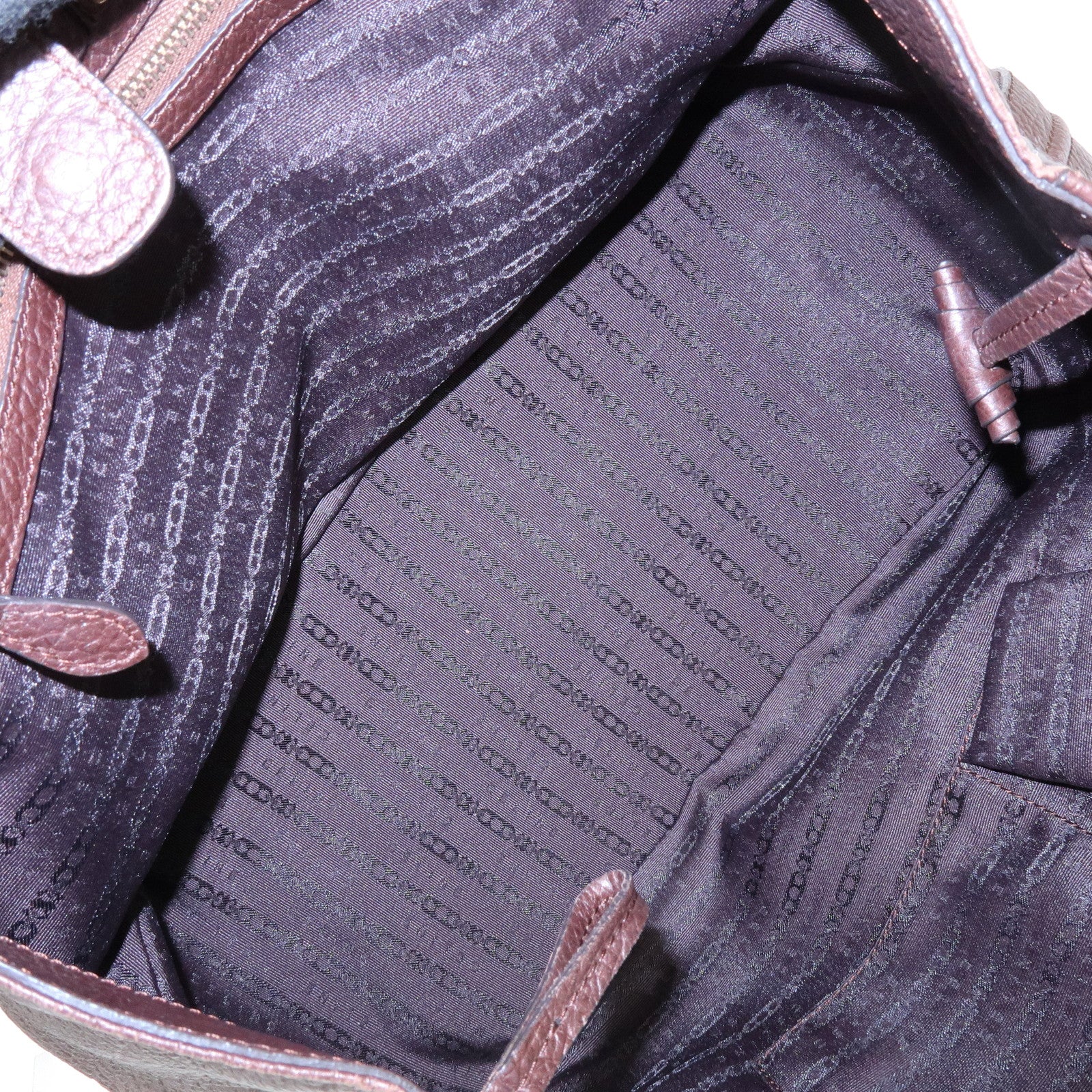 CELINE Triomphe Leather Tote Bag Hand Bag Shoulder Bag Brown