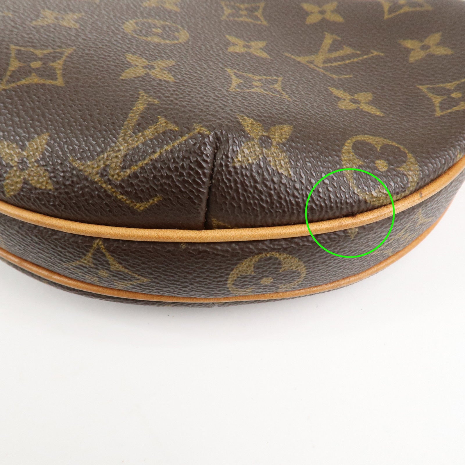 Louis Vuitton Monogram Pochette Croissant Shoulder Bag Brown M51510 Used