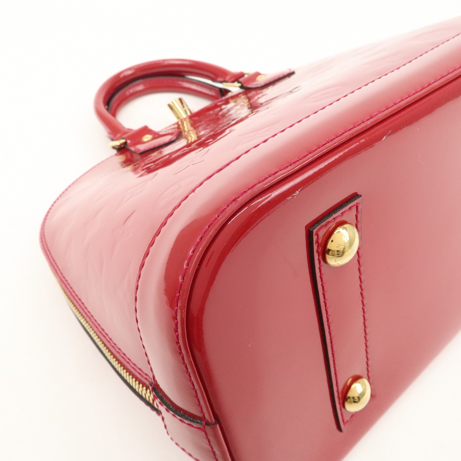 Louis Vuitton Monogram Vernis Alma PM Hand Bag Rose Indien M91770 Used