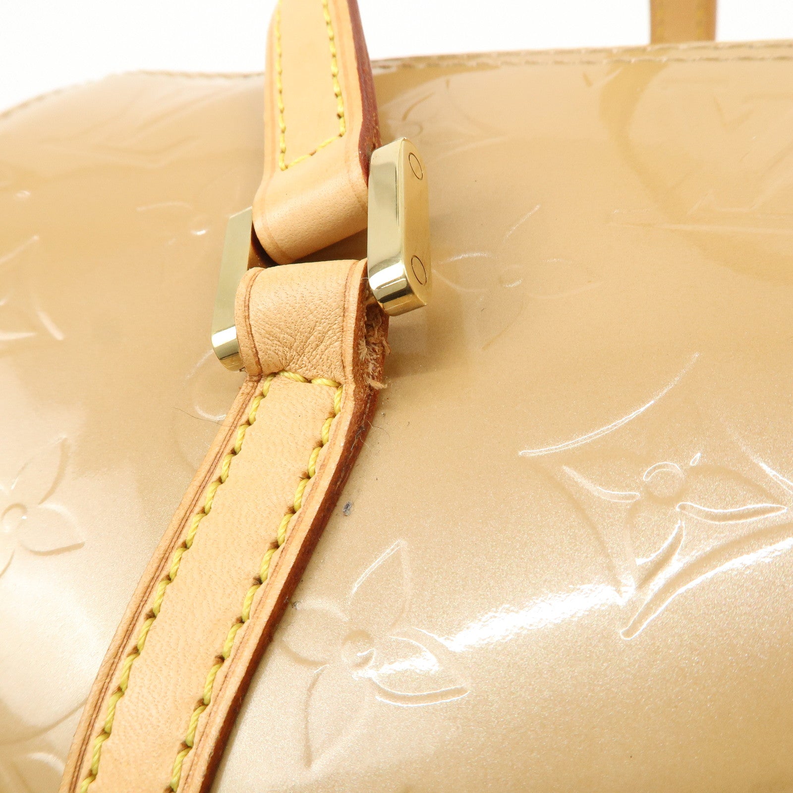 Louis Vuitton Monogram Vernis Bedford Hand Bag Beige M91329 Used