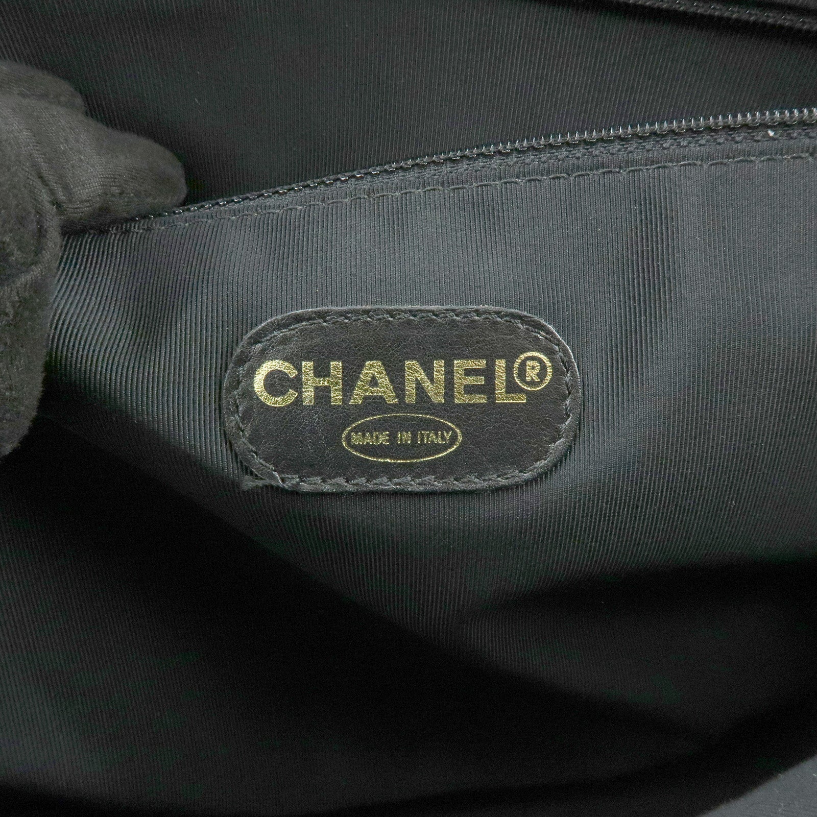 CHANEL Caviarskin Tote Bag Hand Bag Black A08913