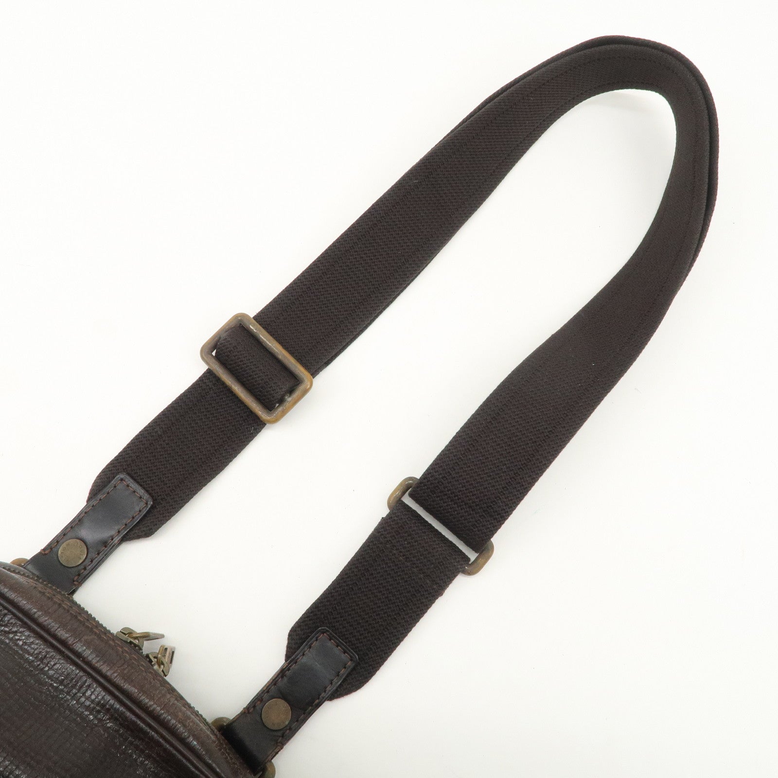 Louis Vuitton Utah Leather Irokuwa Crossbody Bag Cafe M92534 Used