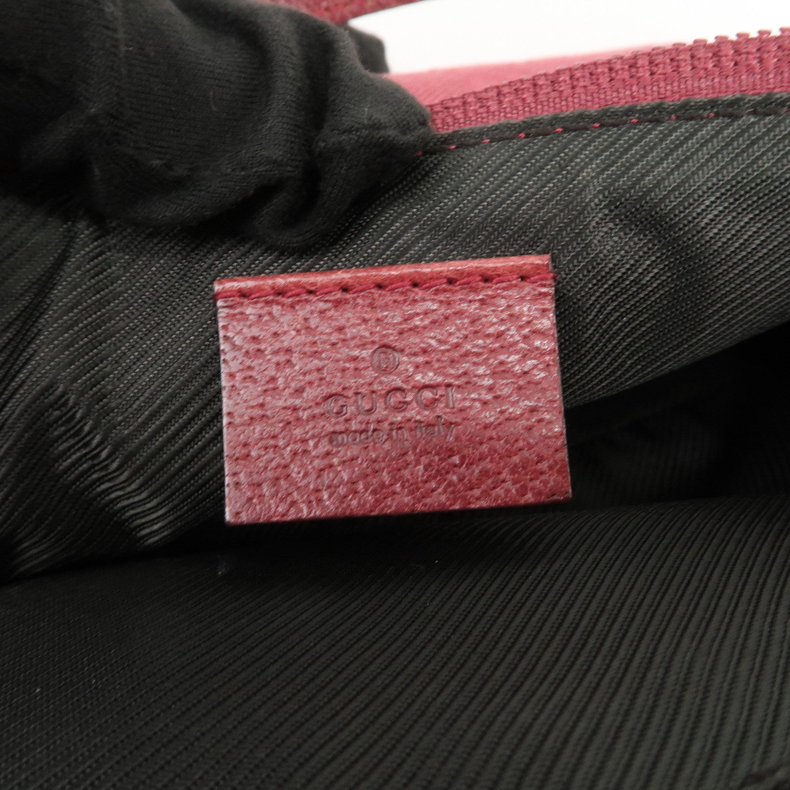 GUCCI Boat Bag GG Monogram Canvas Leather Hand Bag Pouch Pink 07198