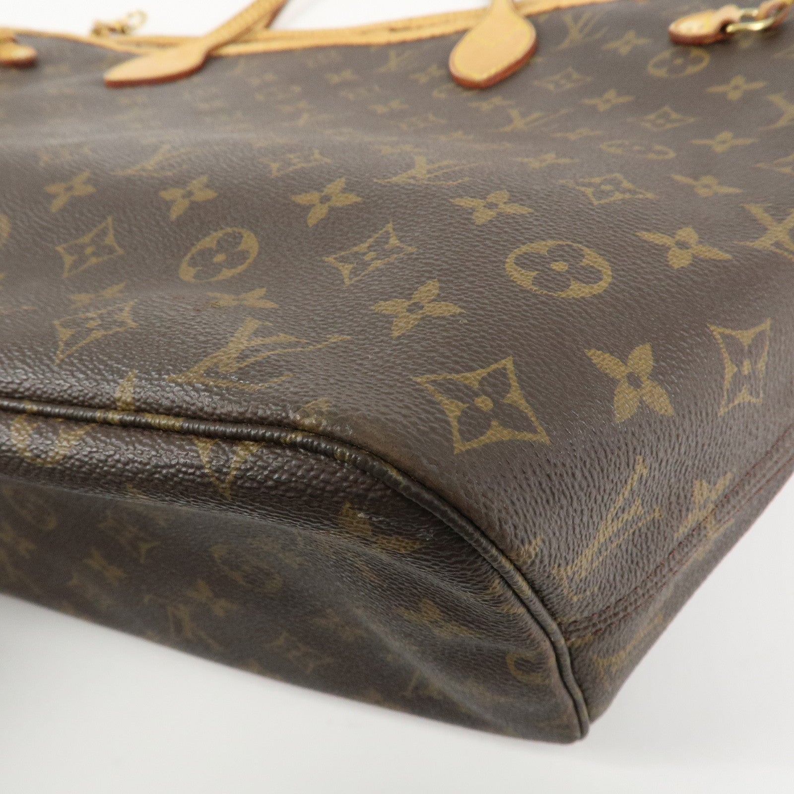 Louis Vuitton Monogram Neverfull MM Tote Bag Brown M40156 Used