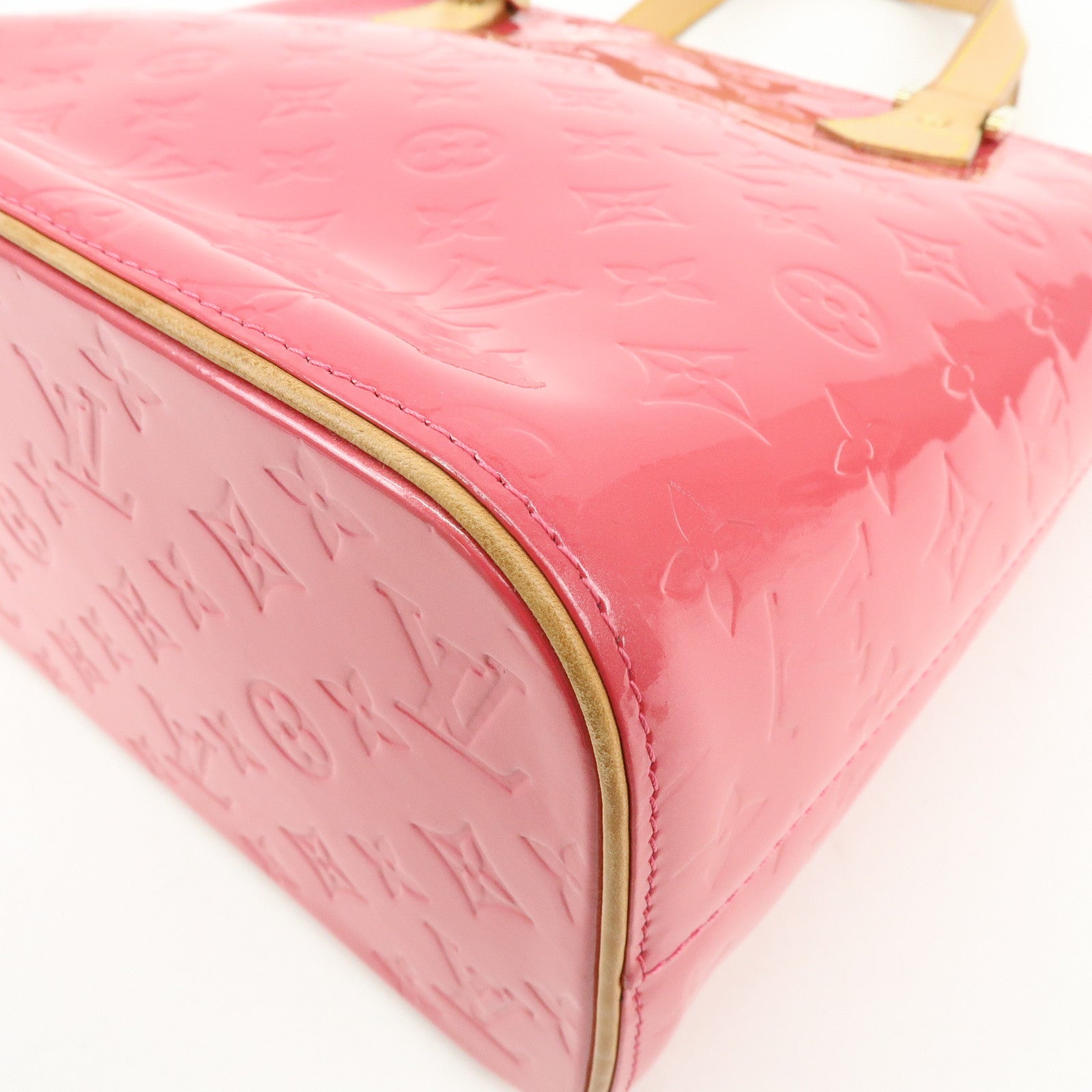 Louis Vuitton Monogram Vernis Houston Hand Bag Framboise N9135F