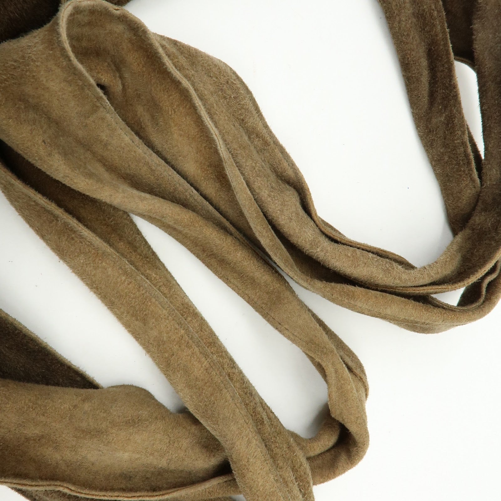 CHANEL Suede Patchwork Tote Bag Shoulder Bag Brown